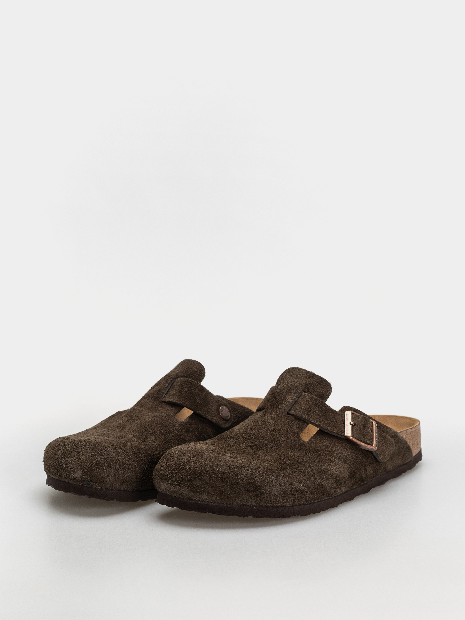 Чехли Birkenstock Boston Suede Leather Narrow (mocca)