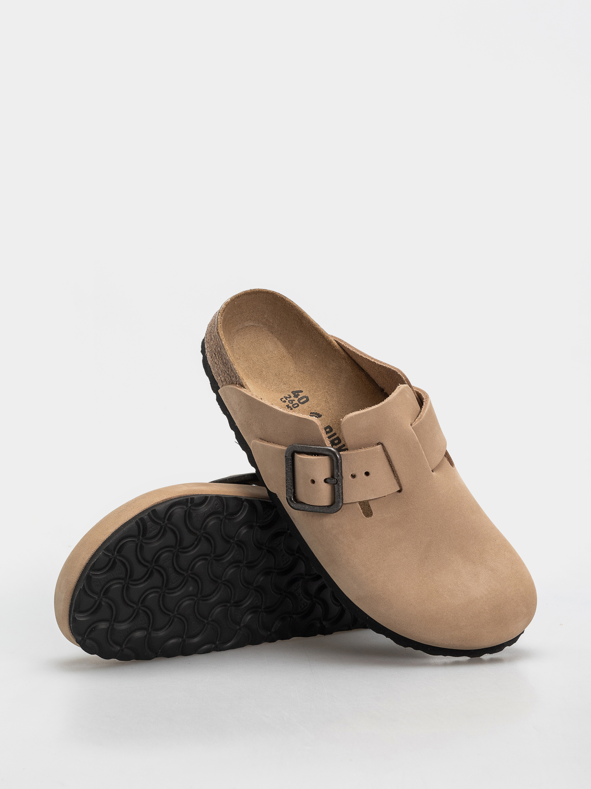 Чехли Birkenstock Boston Wire Buckle Nubuck Leather Narrow (sandcastle)
