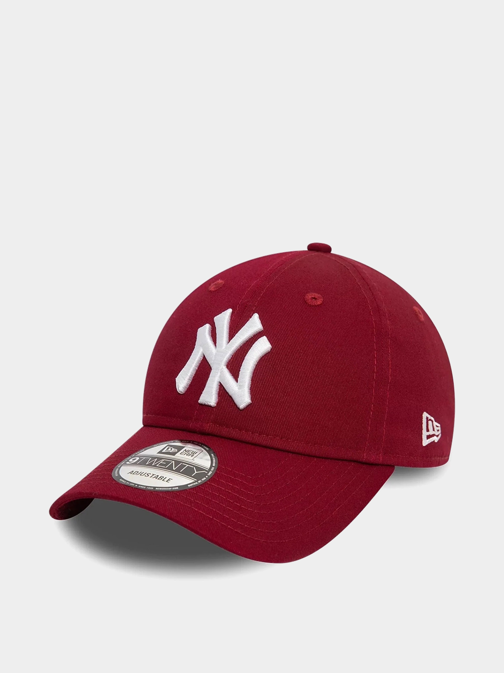 u0428u0430u043fu043au0430 u0441 u043au043eu0437u0438u0440u043au0430 New Era League Essential 9Twenty New York Yankees (cardinal/white)