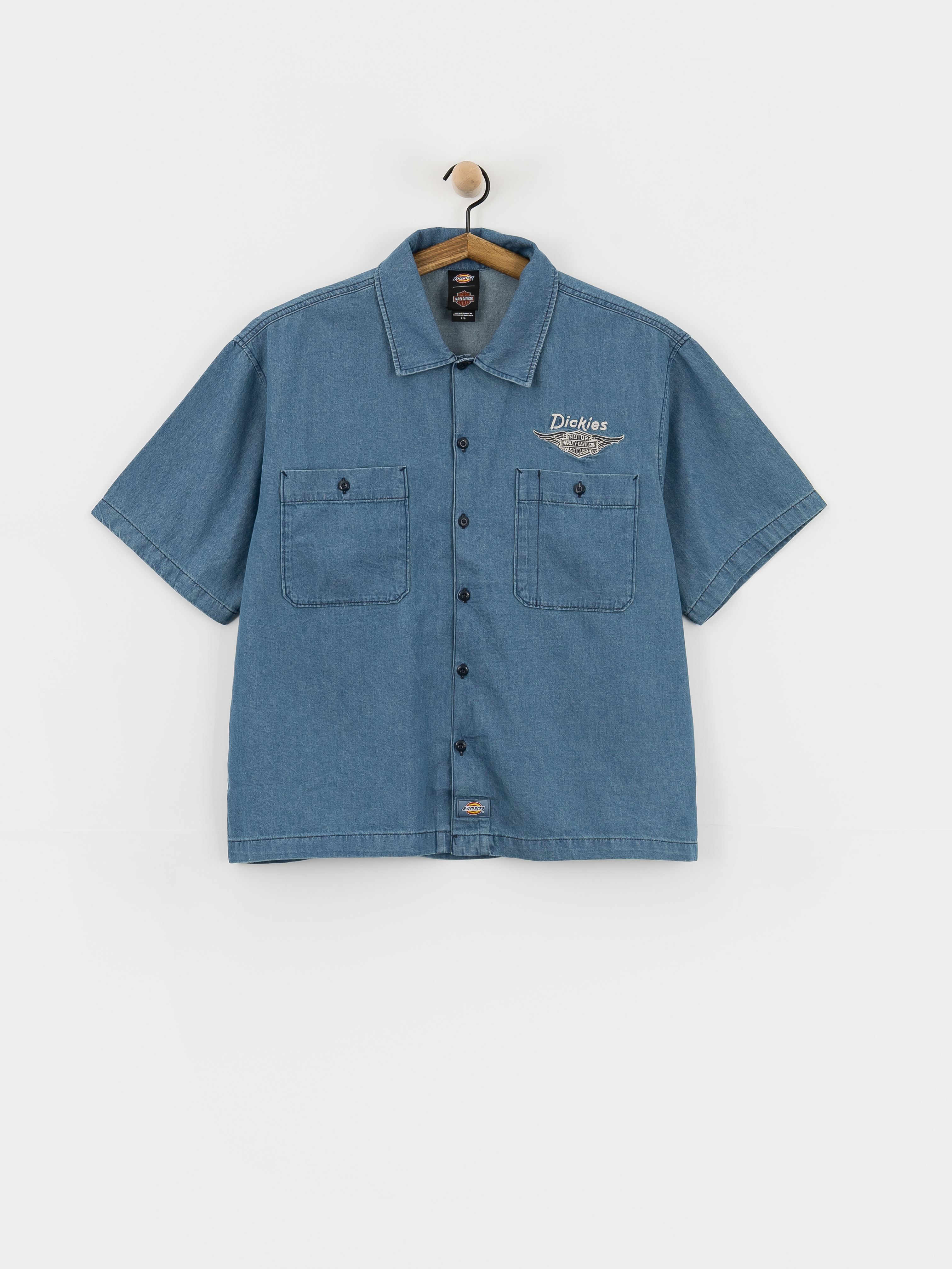 Риза Dickies X Harley Davidson Boxy Chambray Work (blue chambray)