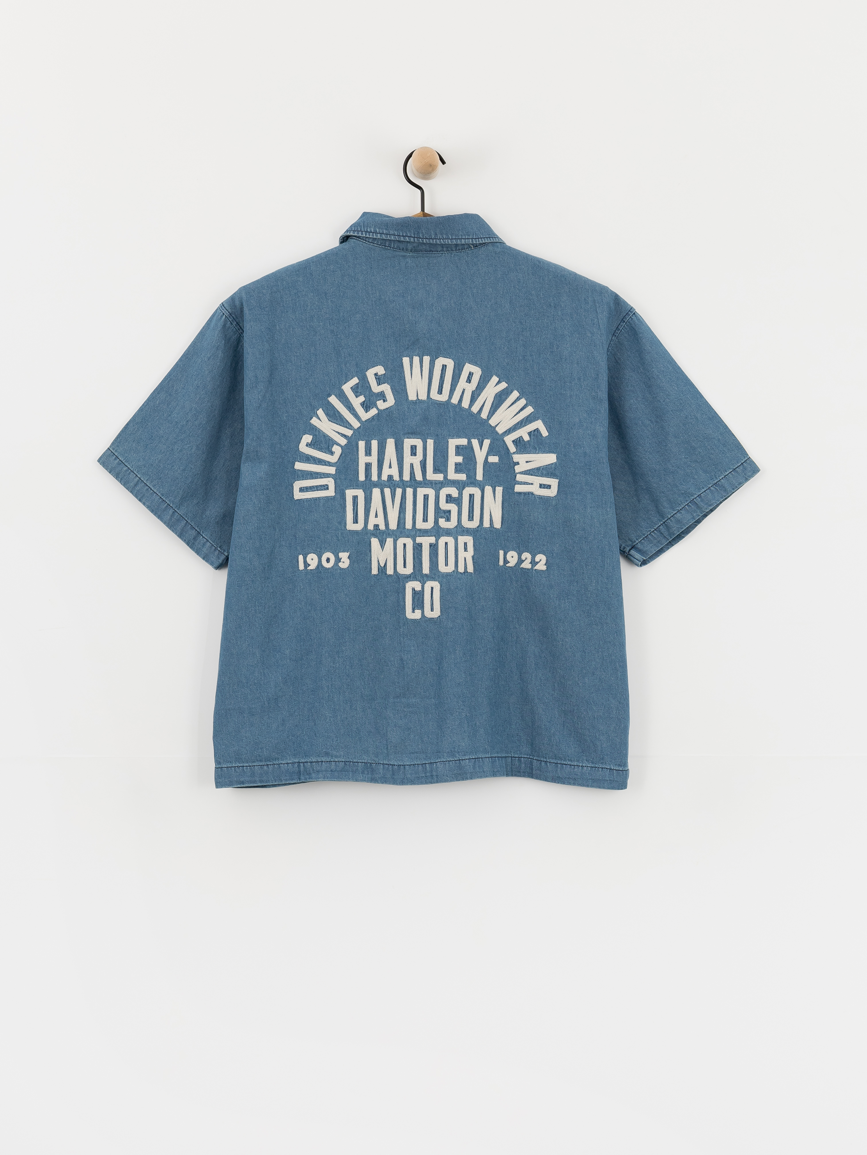 Риза Dickies X Harley Davidson Boxy Chambray Work (blue chambray)