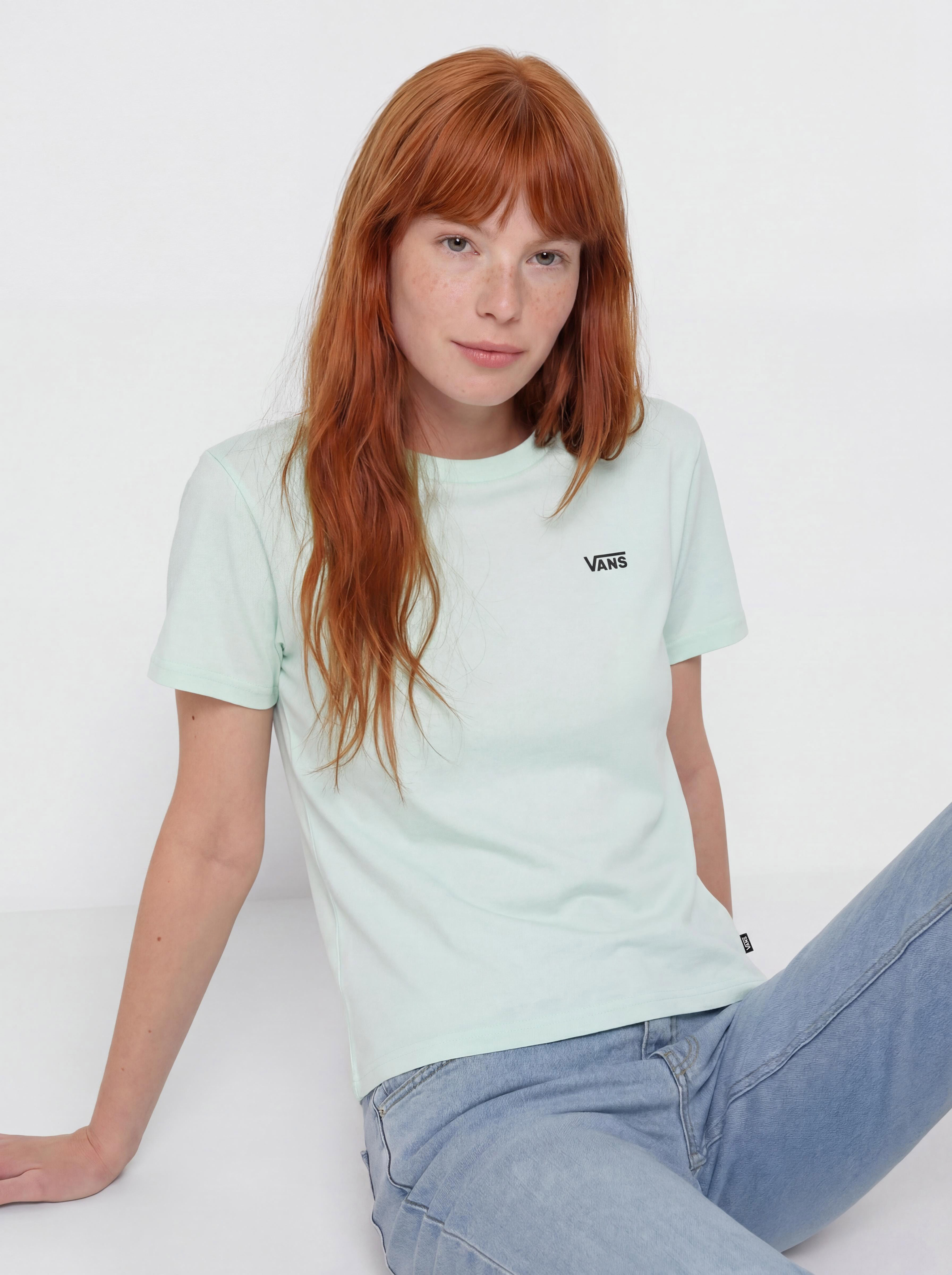 Тениска Vans Left Chest Logo Em Wmn (hint of mint)