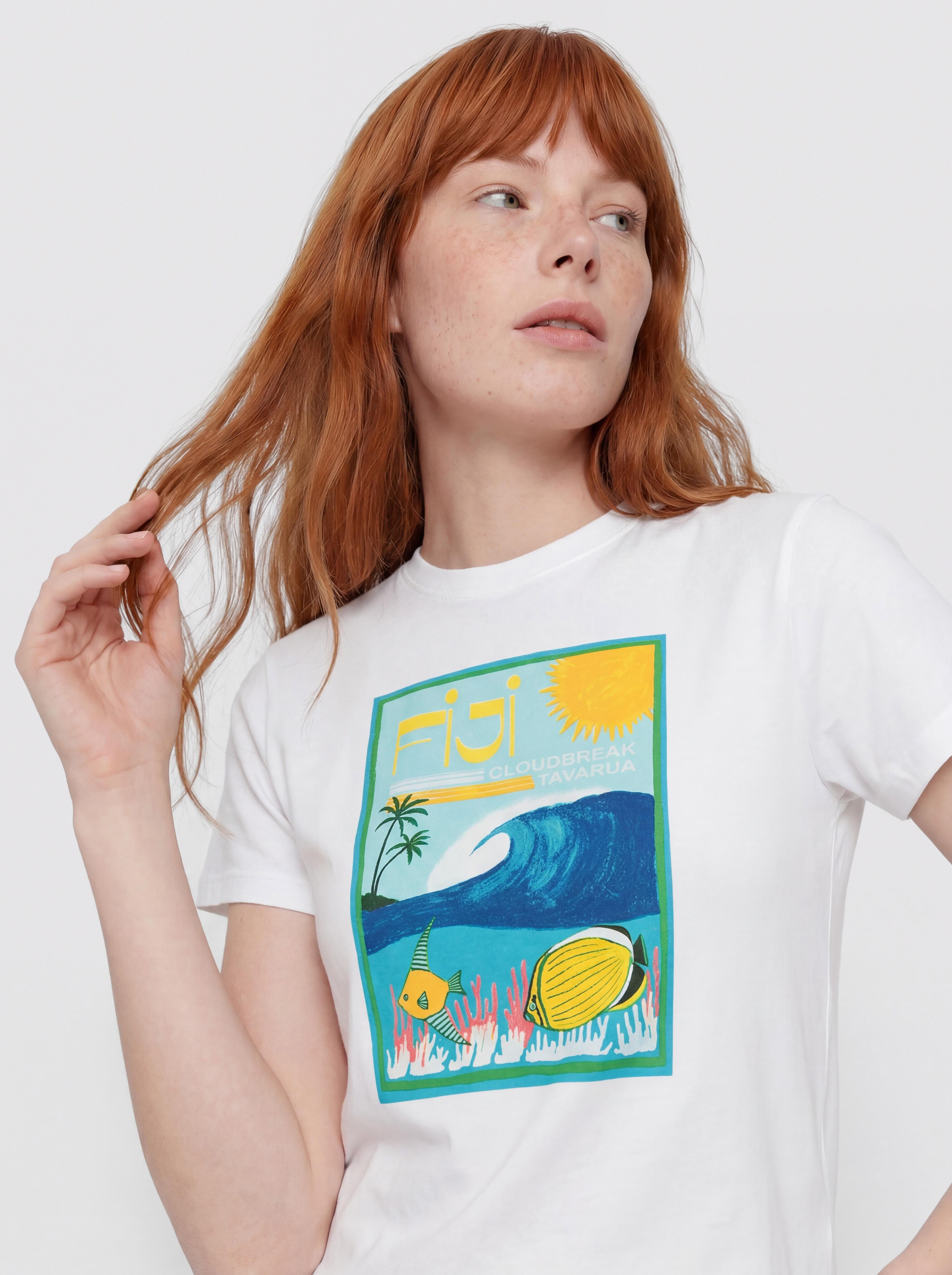 Тениска Roxy Atlas Hangloose Wmn (bright white fiji)