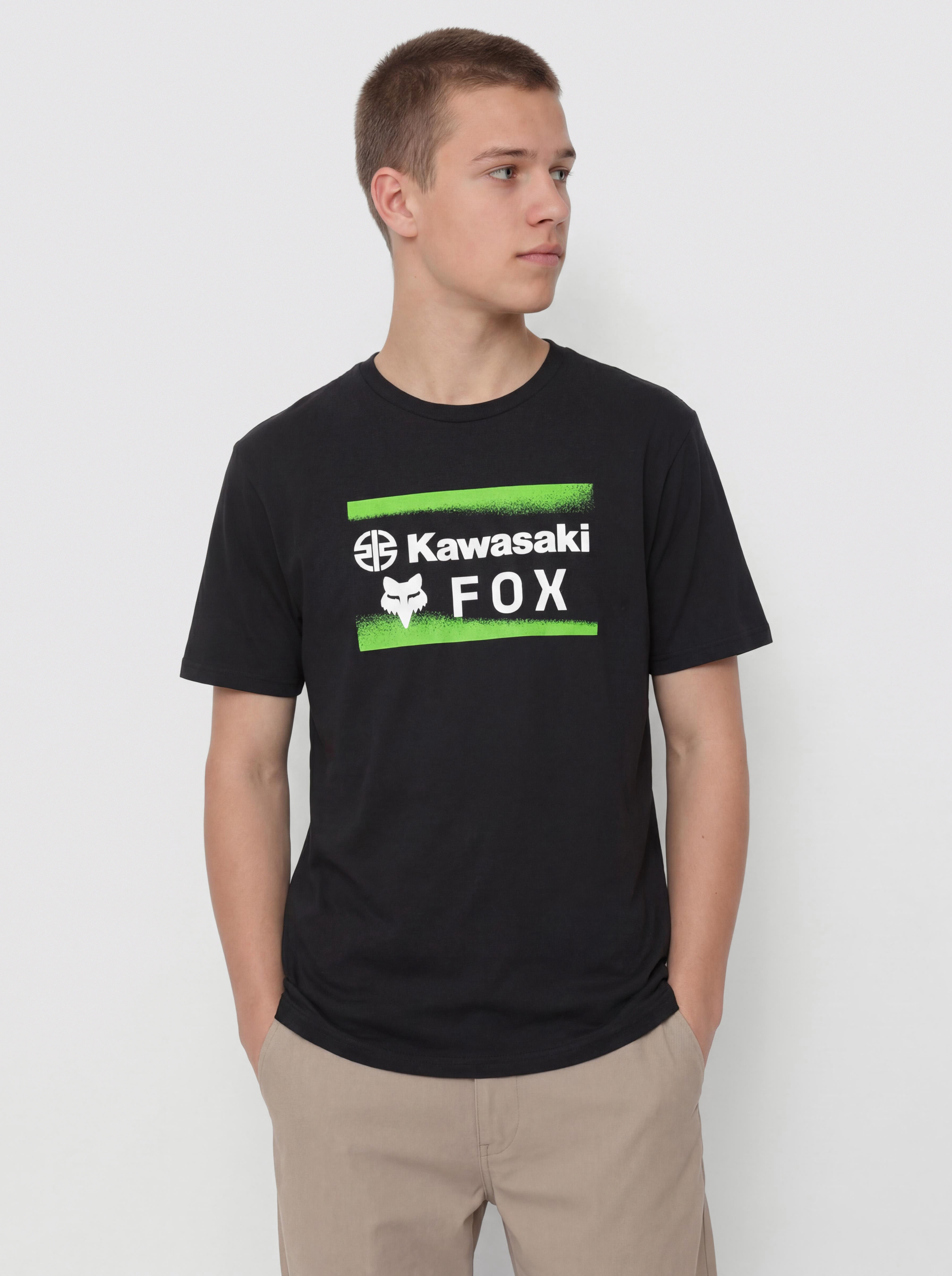 Тениска Fox X Kawasaki (black)