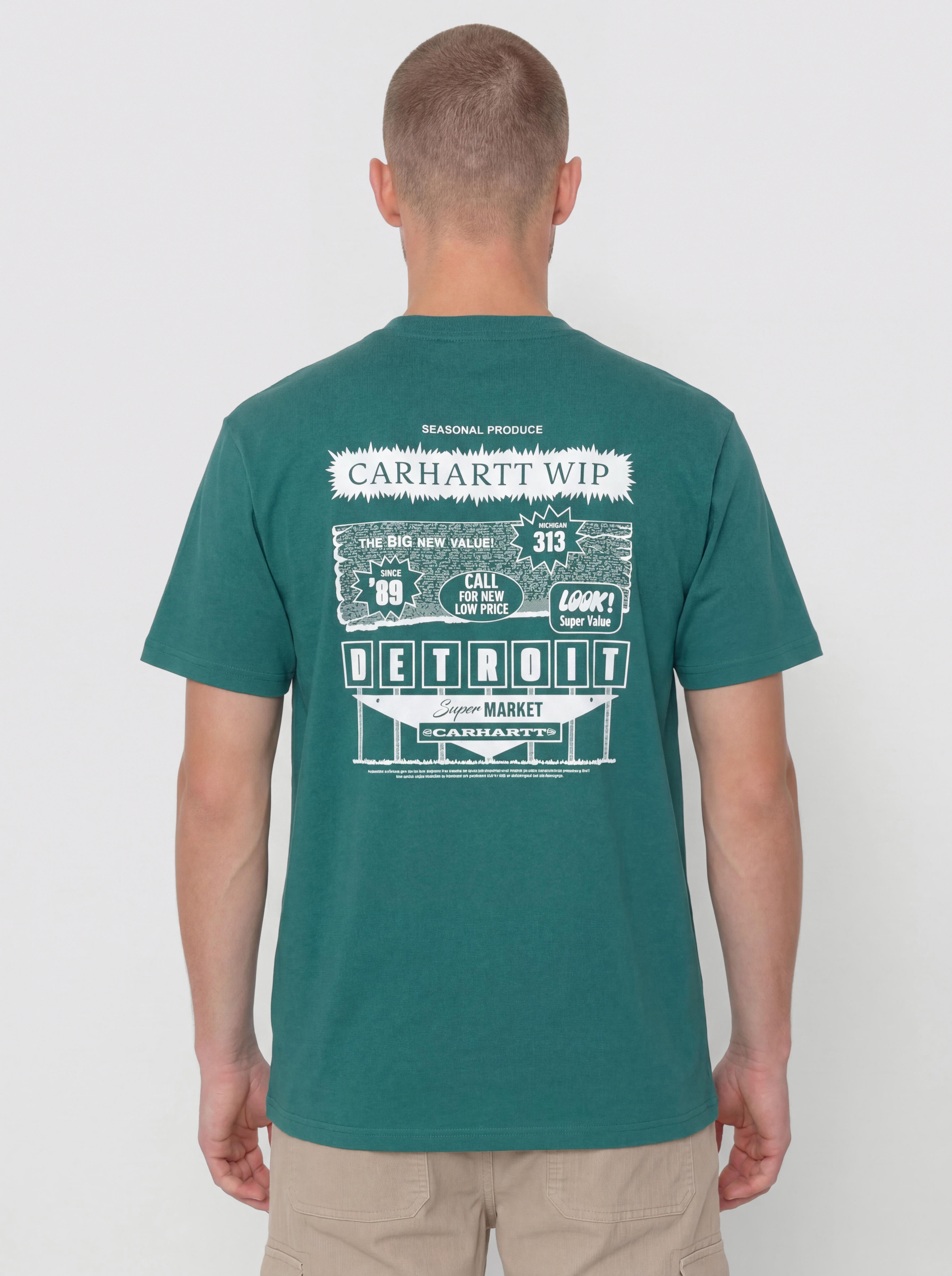 Тениска Carhartt WIP Catalogue (rainforest/white)