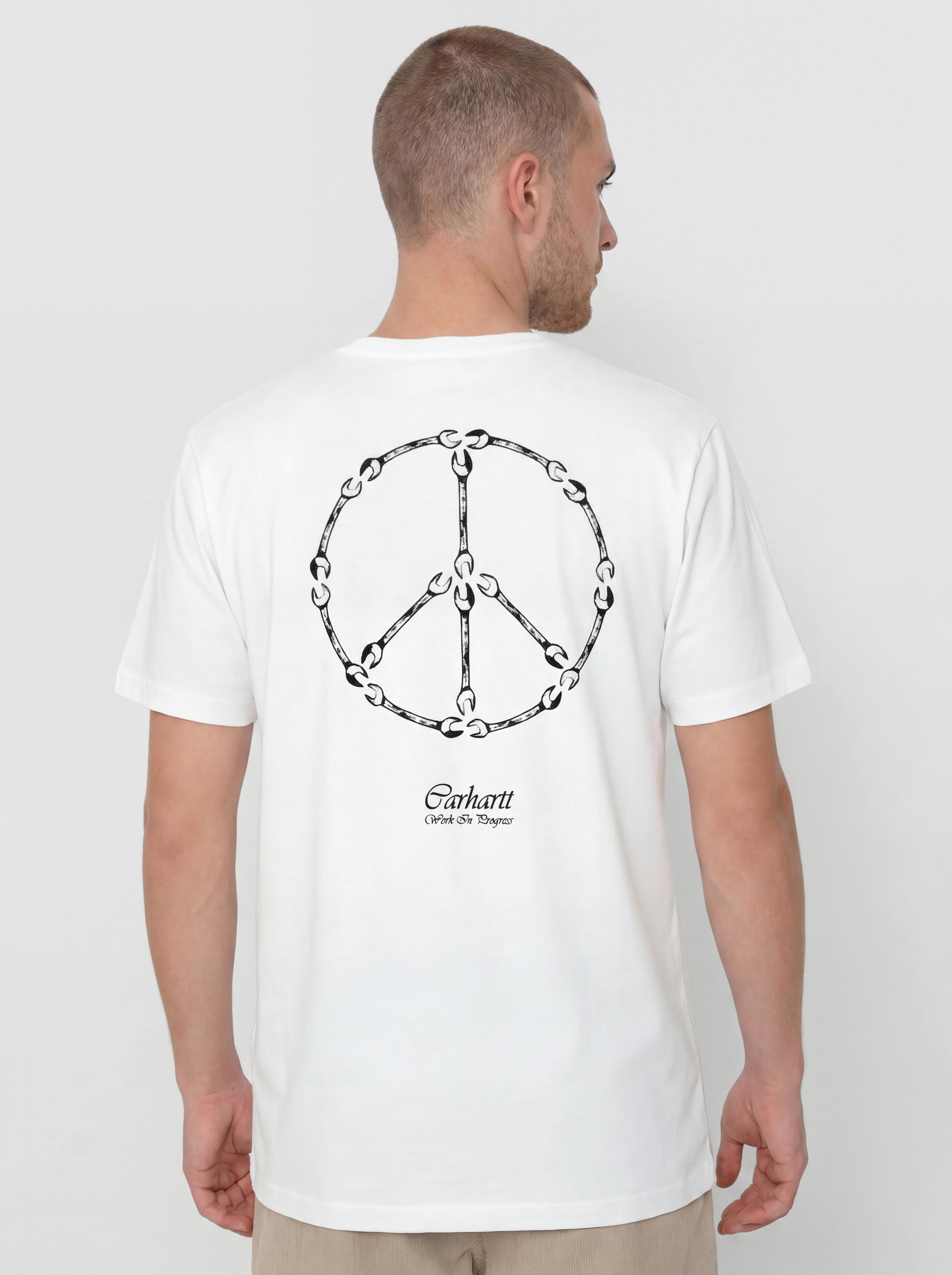Тениска Carhartt WIP Peace And Work (white/black)