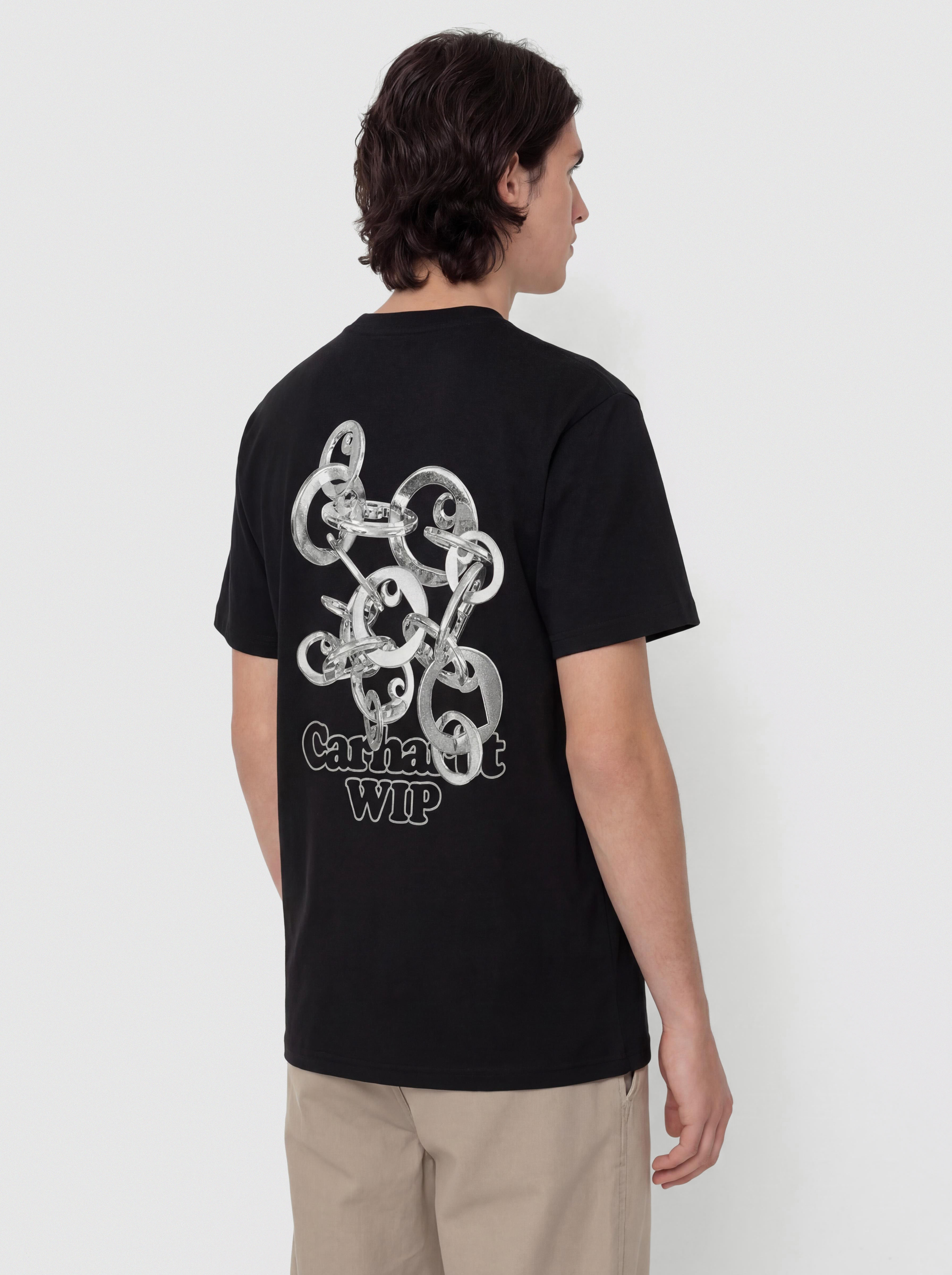 Тениска Carhartt WIP Linked Charms (black/silver)