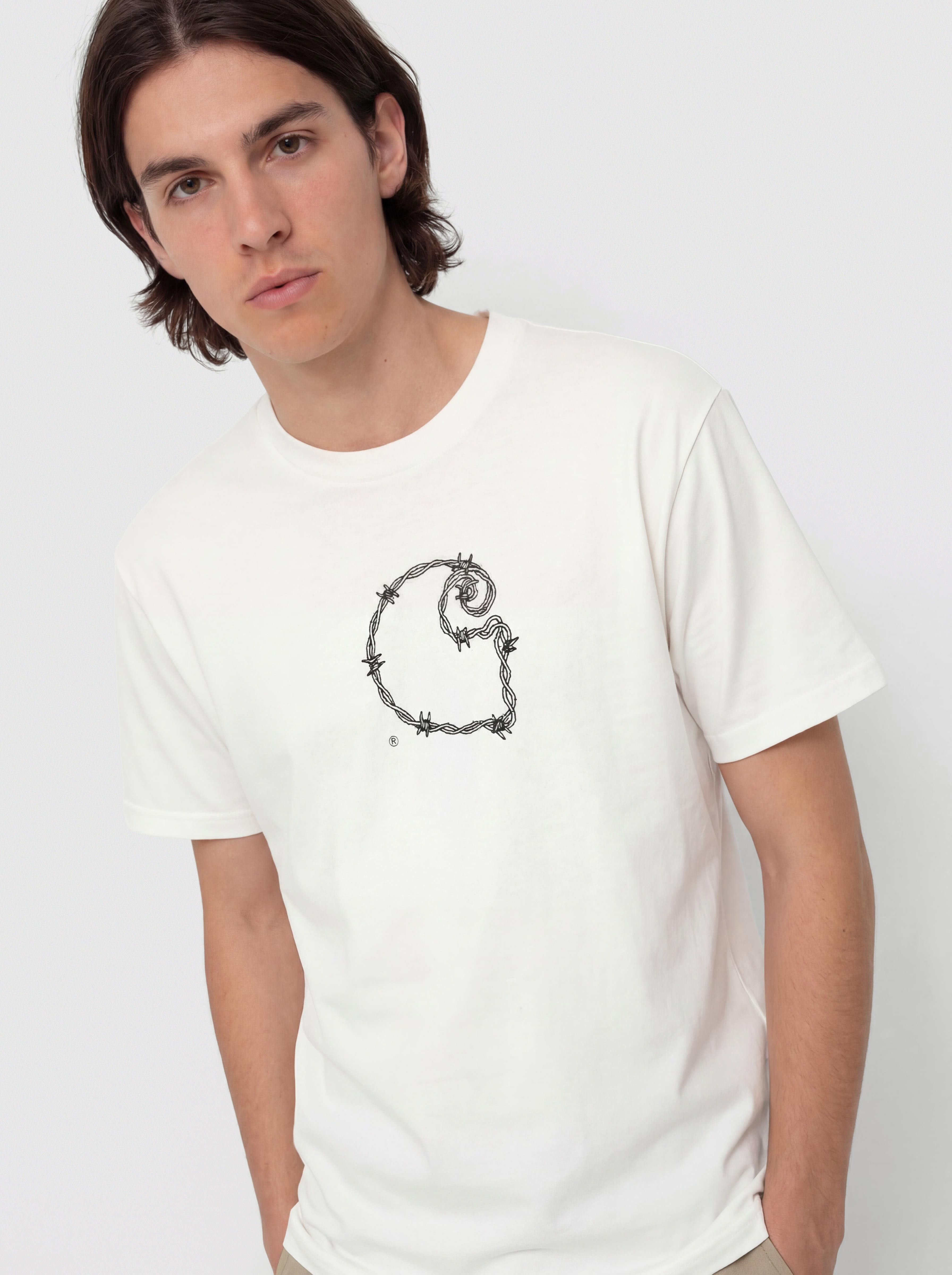 Тениска Carhartt WIP Barbwire C (white)