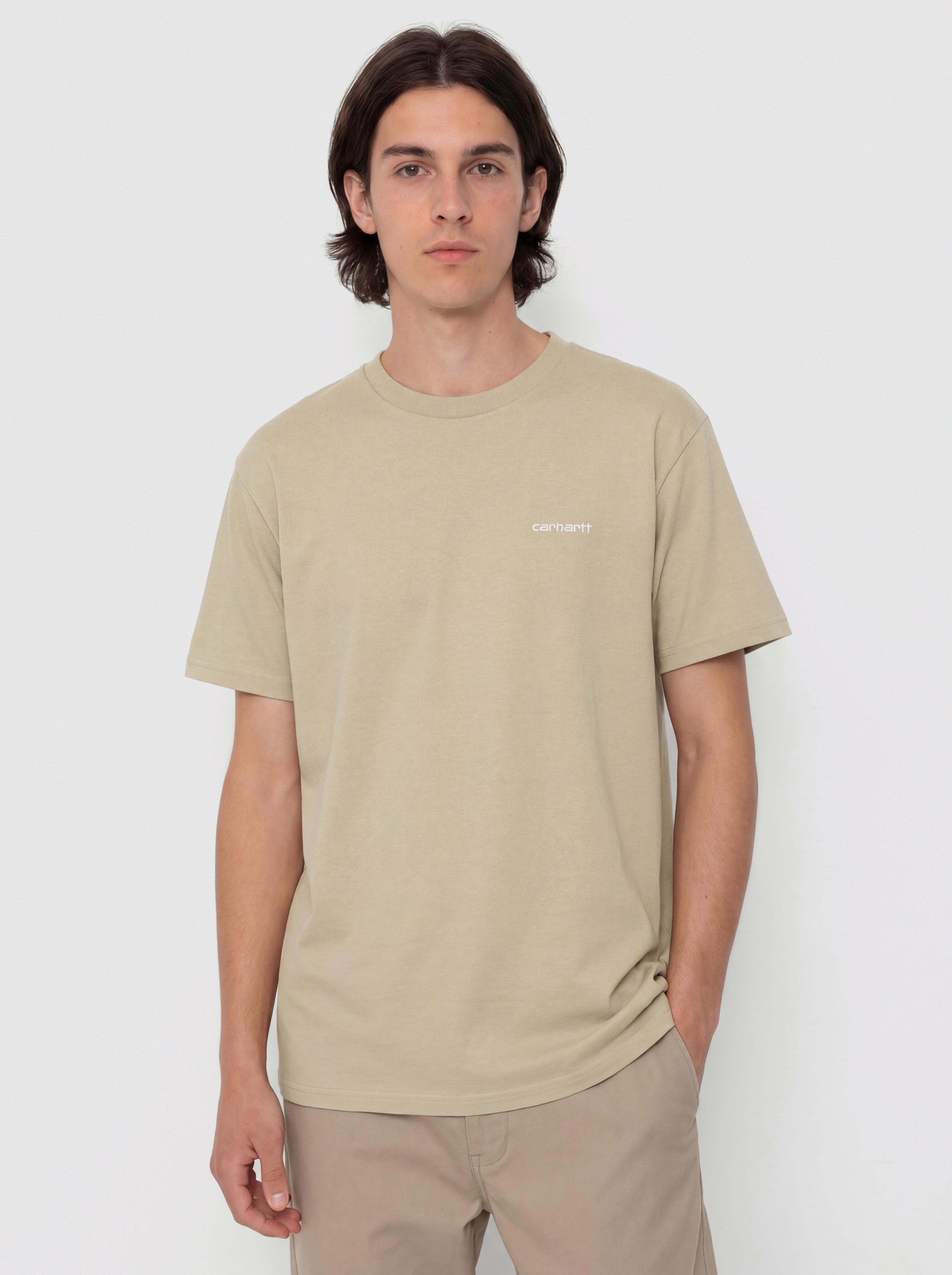 Тениска Carhartt WIP Script Embroidery (barchan/white)