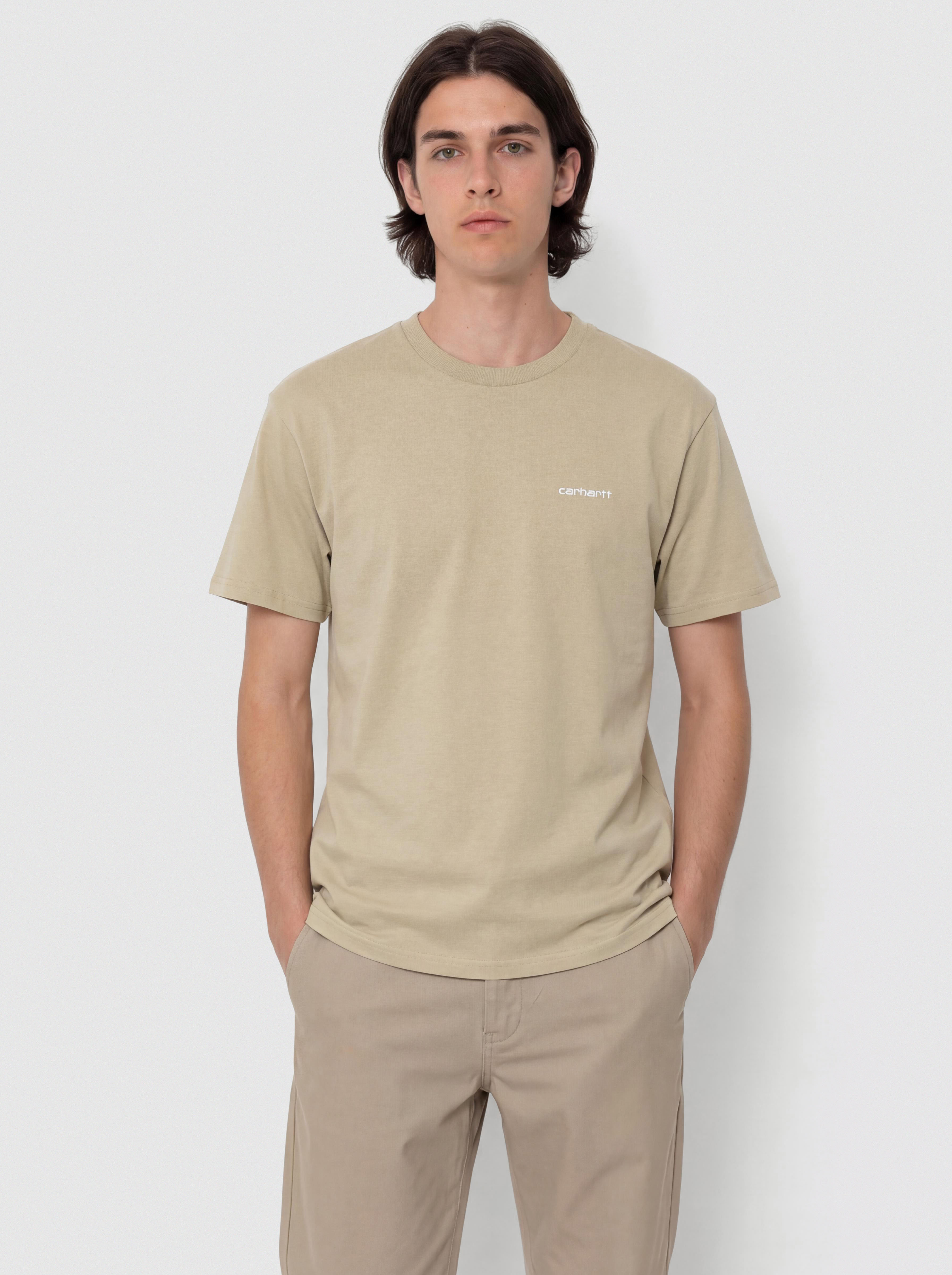 Тениска Carhartt WIP Script Embroidery (barchan/white)