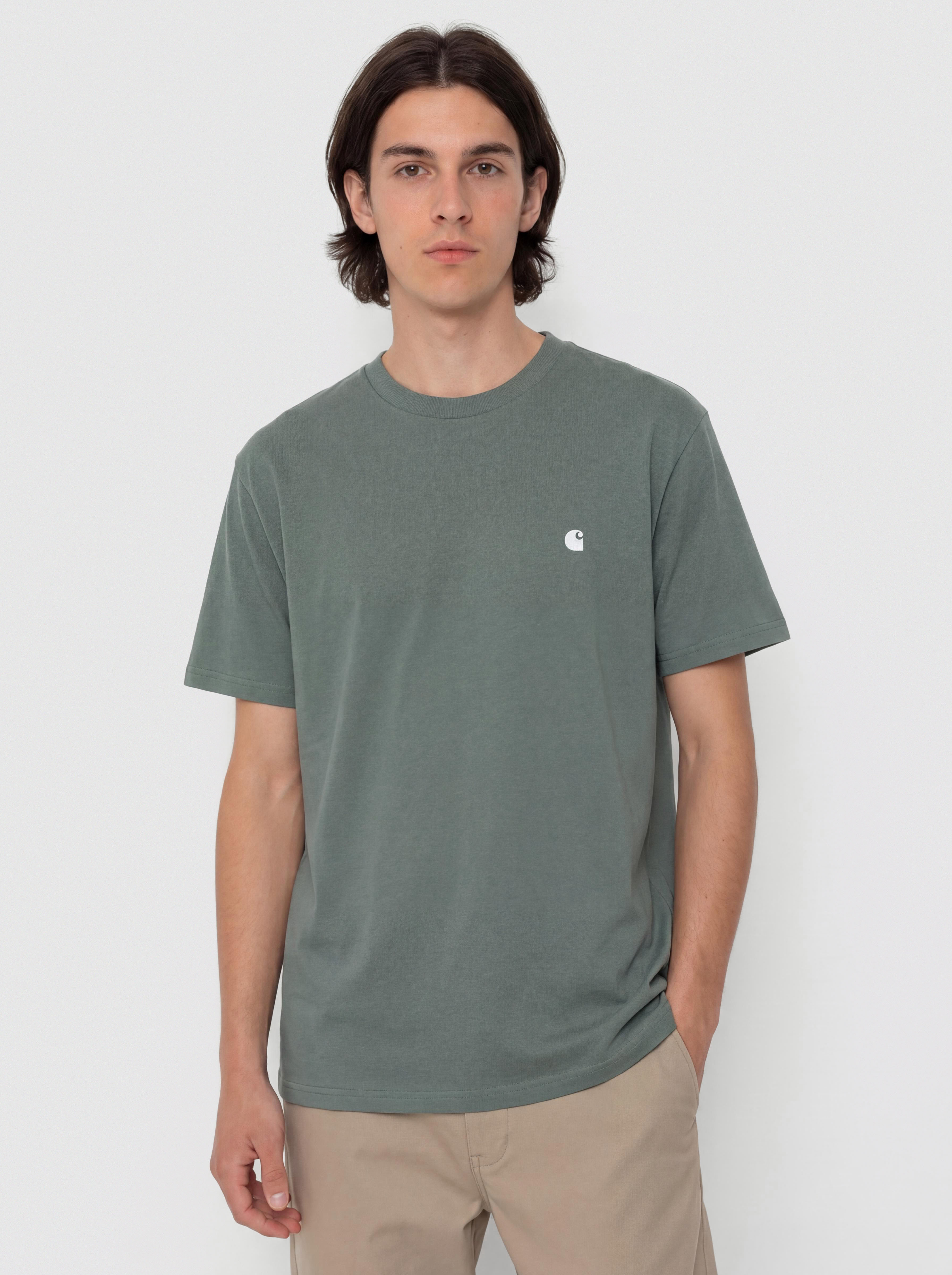 Тениска Carhartt WIP Madison (velvet green/white)
