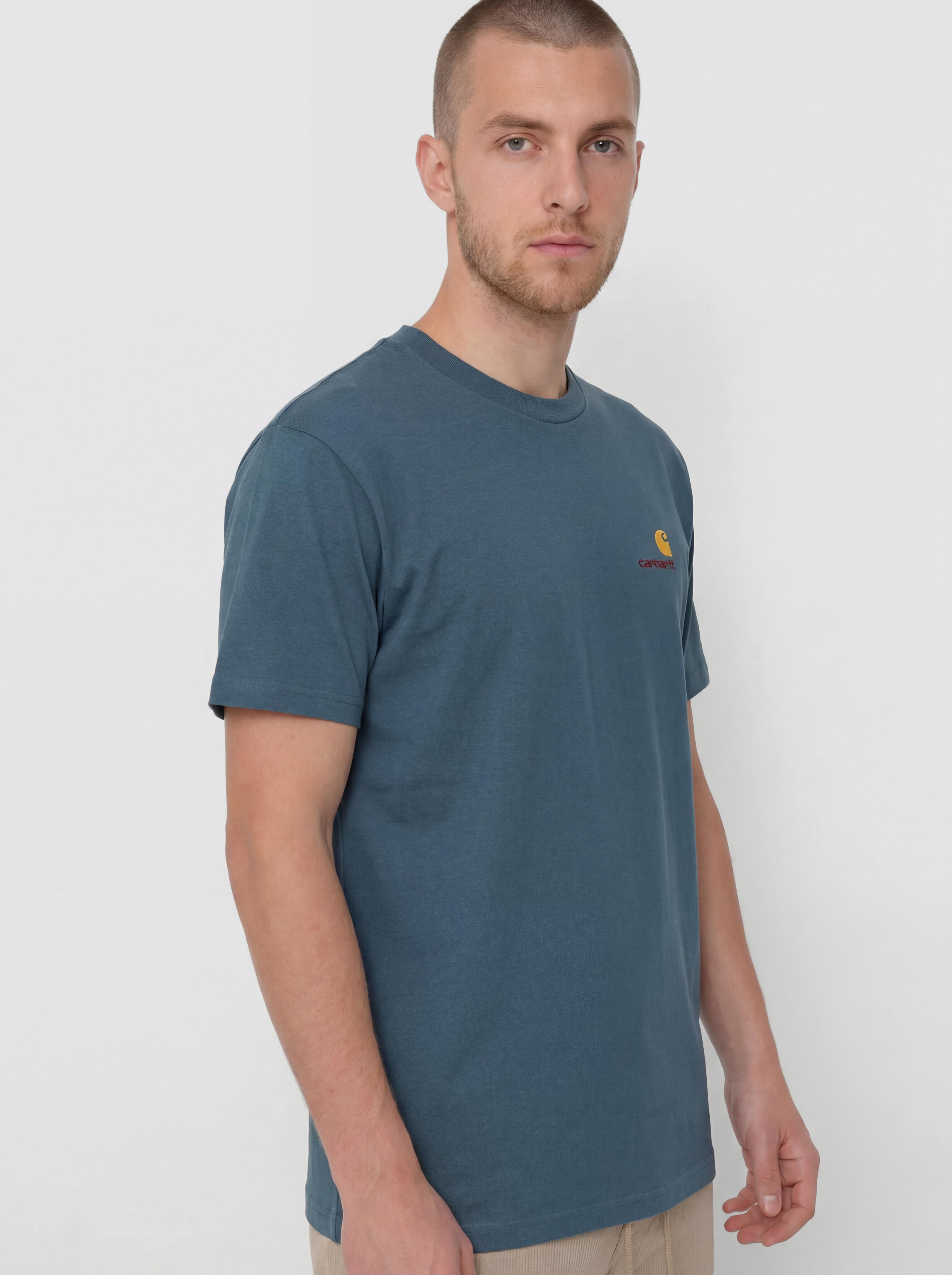 Тениска Carhartt WIP American Script (office blue)