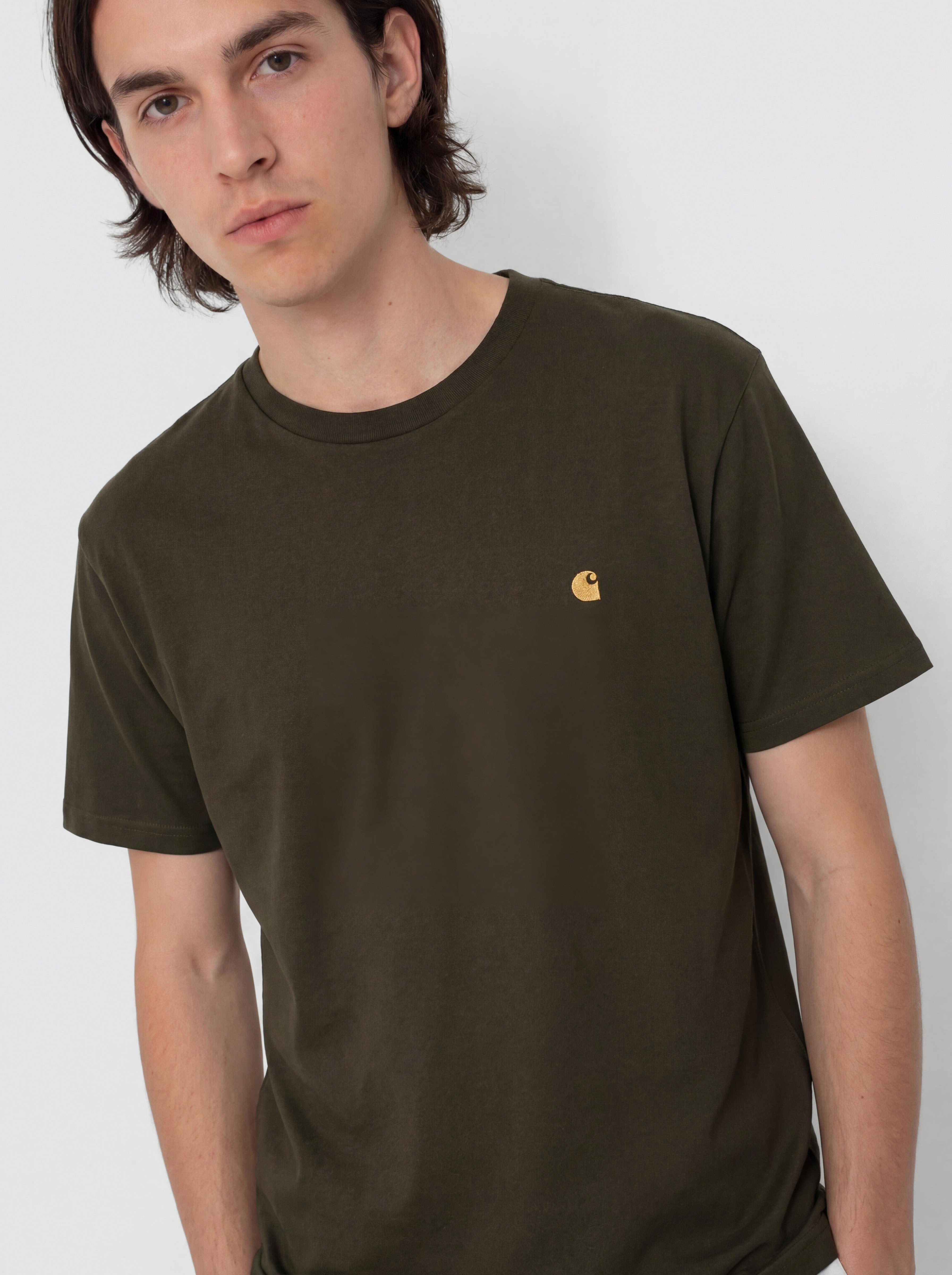 Тениска Carhartt WIP Chase (olive/gold)