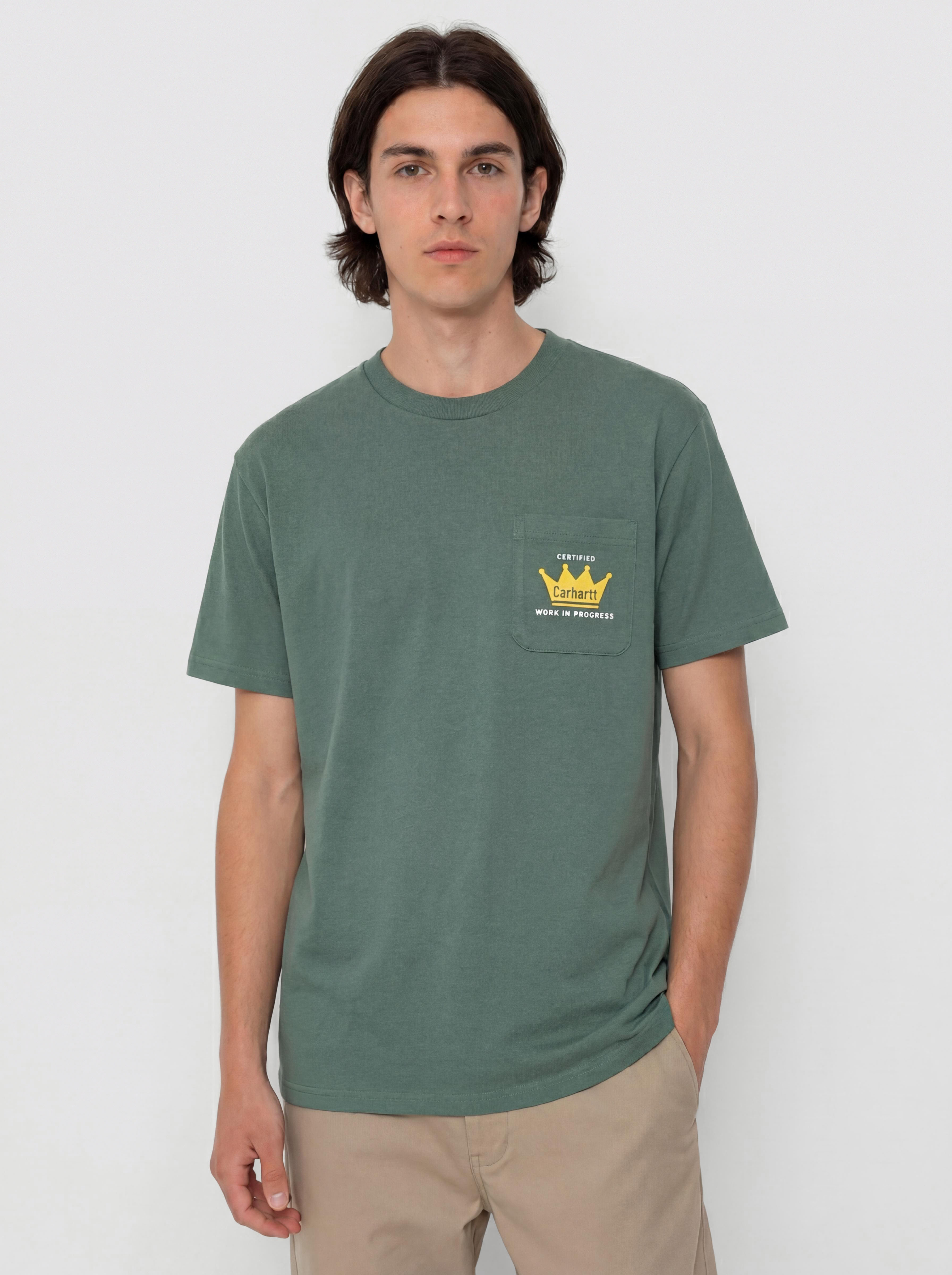 Тениска Carhartt WIP Crown Pocket (silver pine)