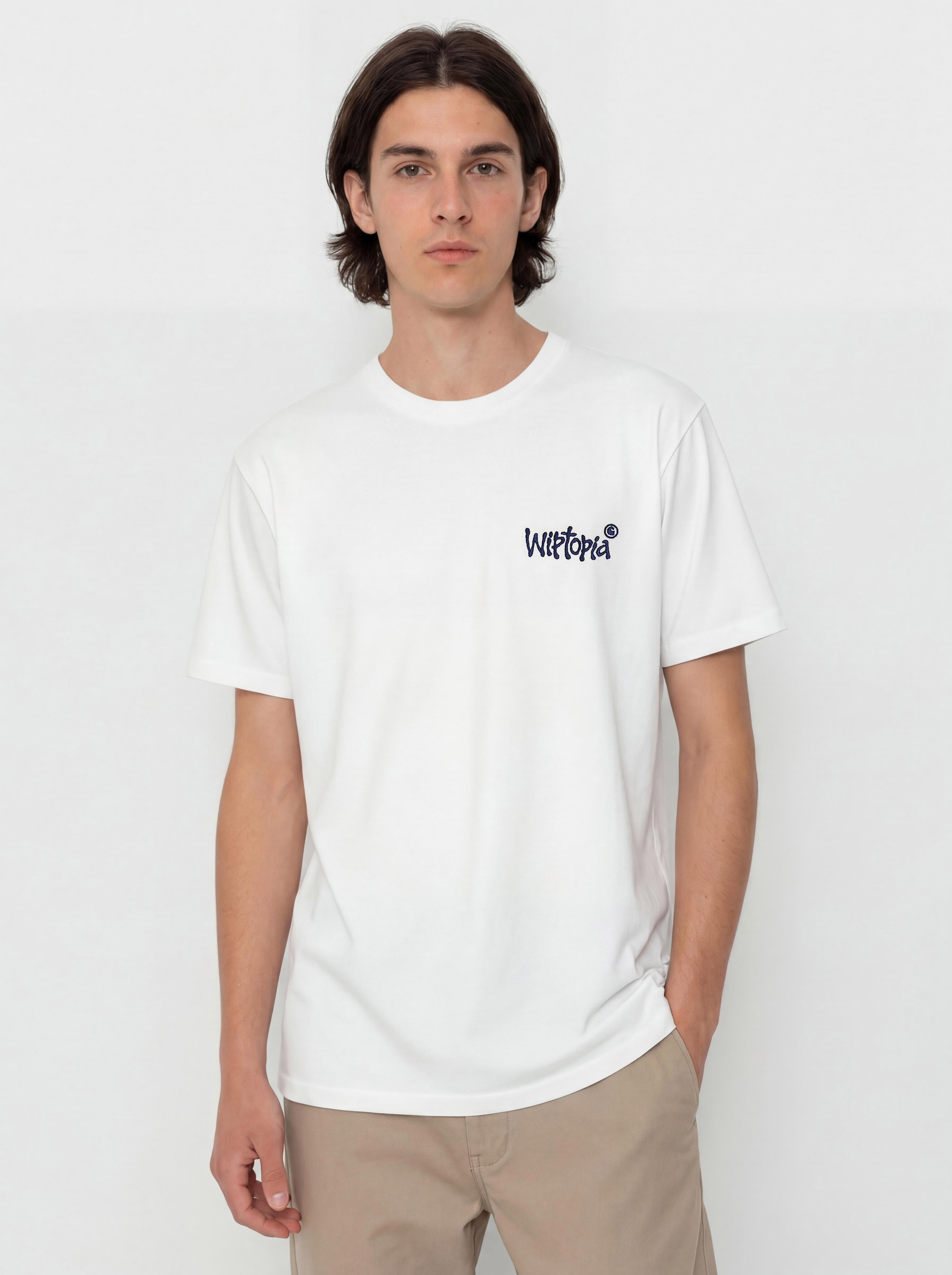 Тениска Carhartt WIP Wiptopia Script (white/blue)