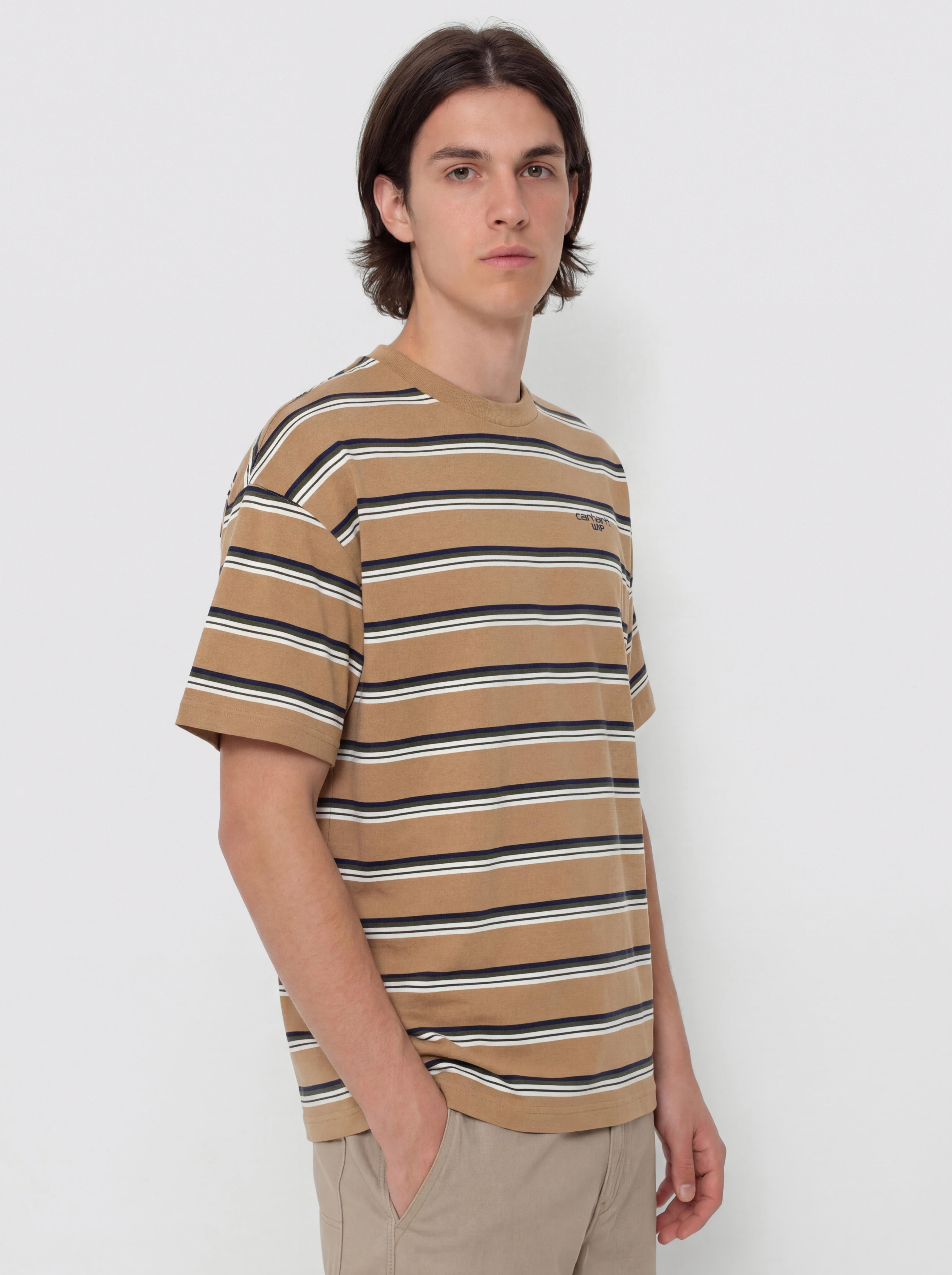 Тениска Carhartt WIP Holm (holm stripe/peanut)