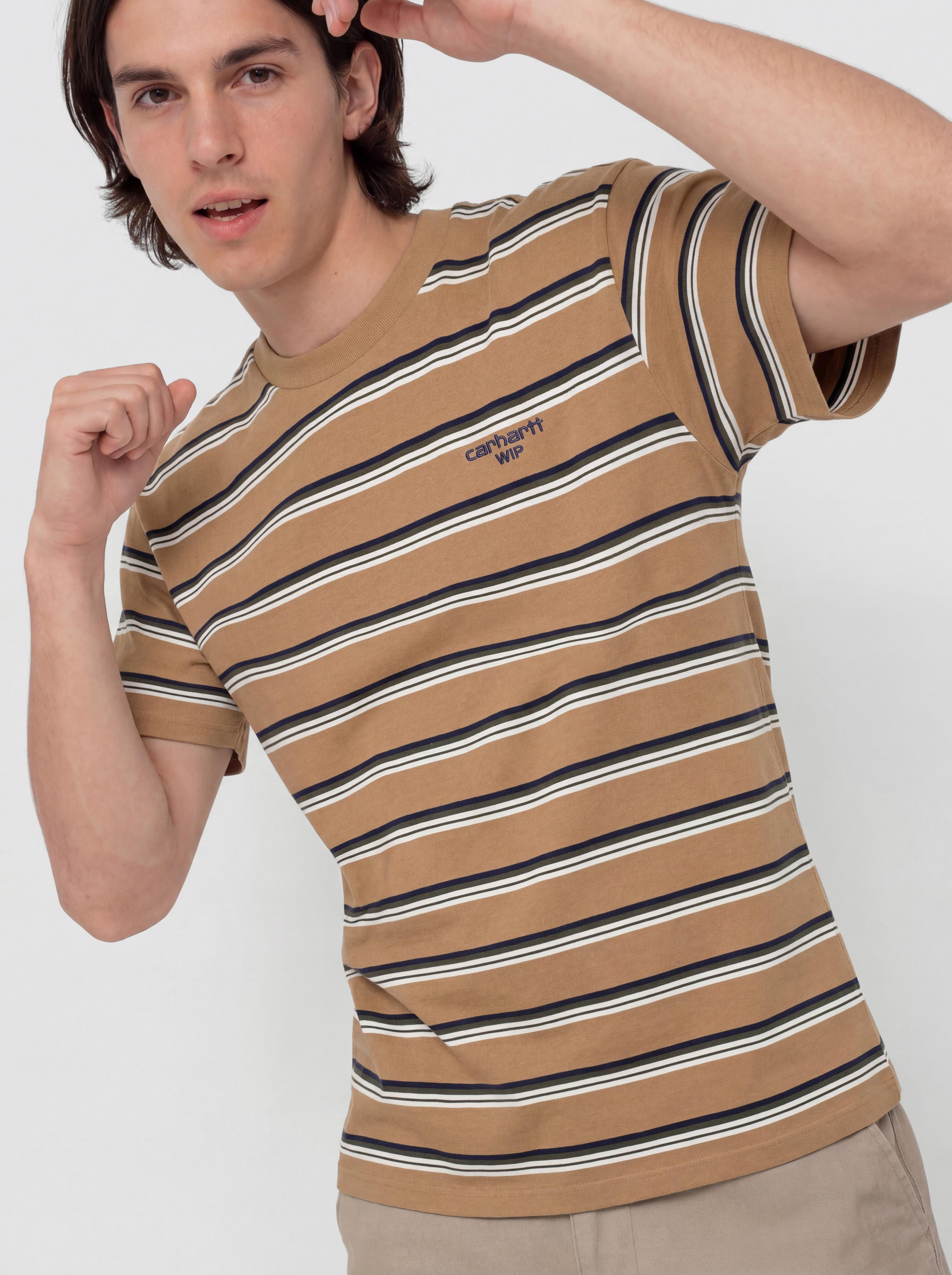 Тениска Carhartt WIP Holm (holm stripe/peanut)