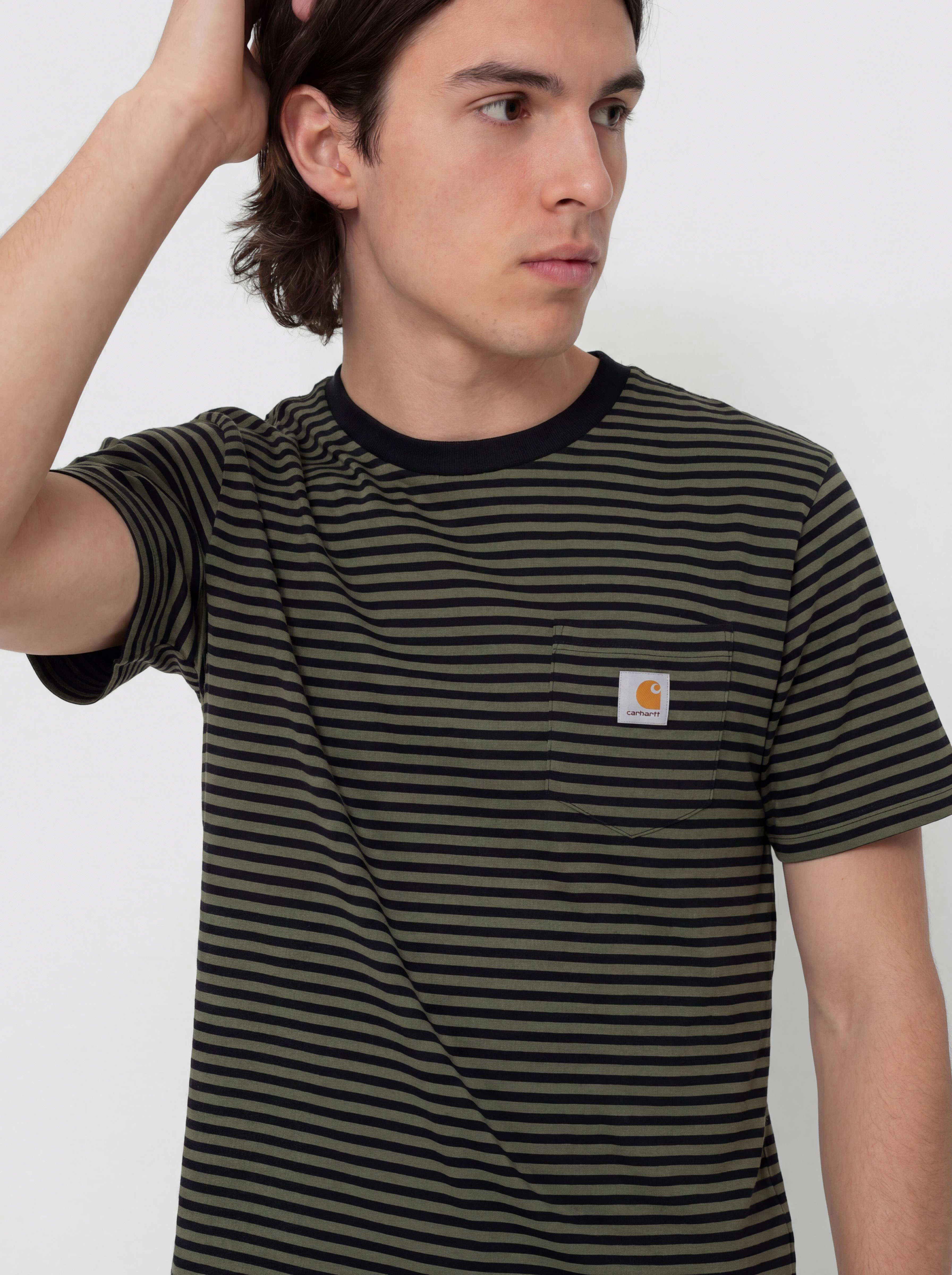Тениска Carhartt WIP Verner Pocket (verner stripe/black/opuntia)