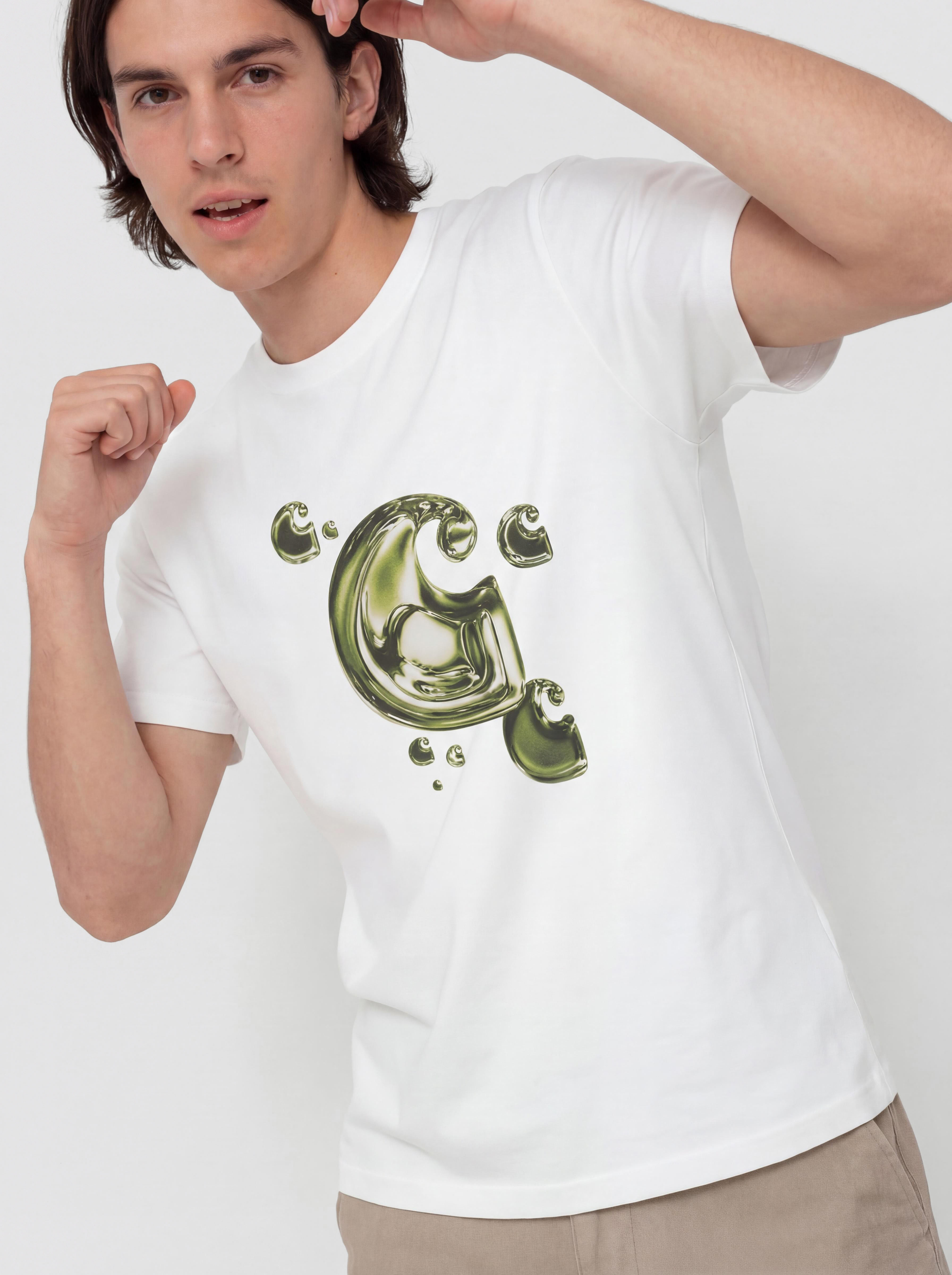 Тениска Carhartt WIP Solar Chrome C-Logo (white)