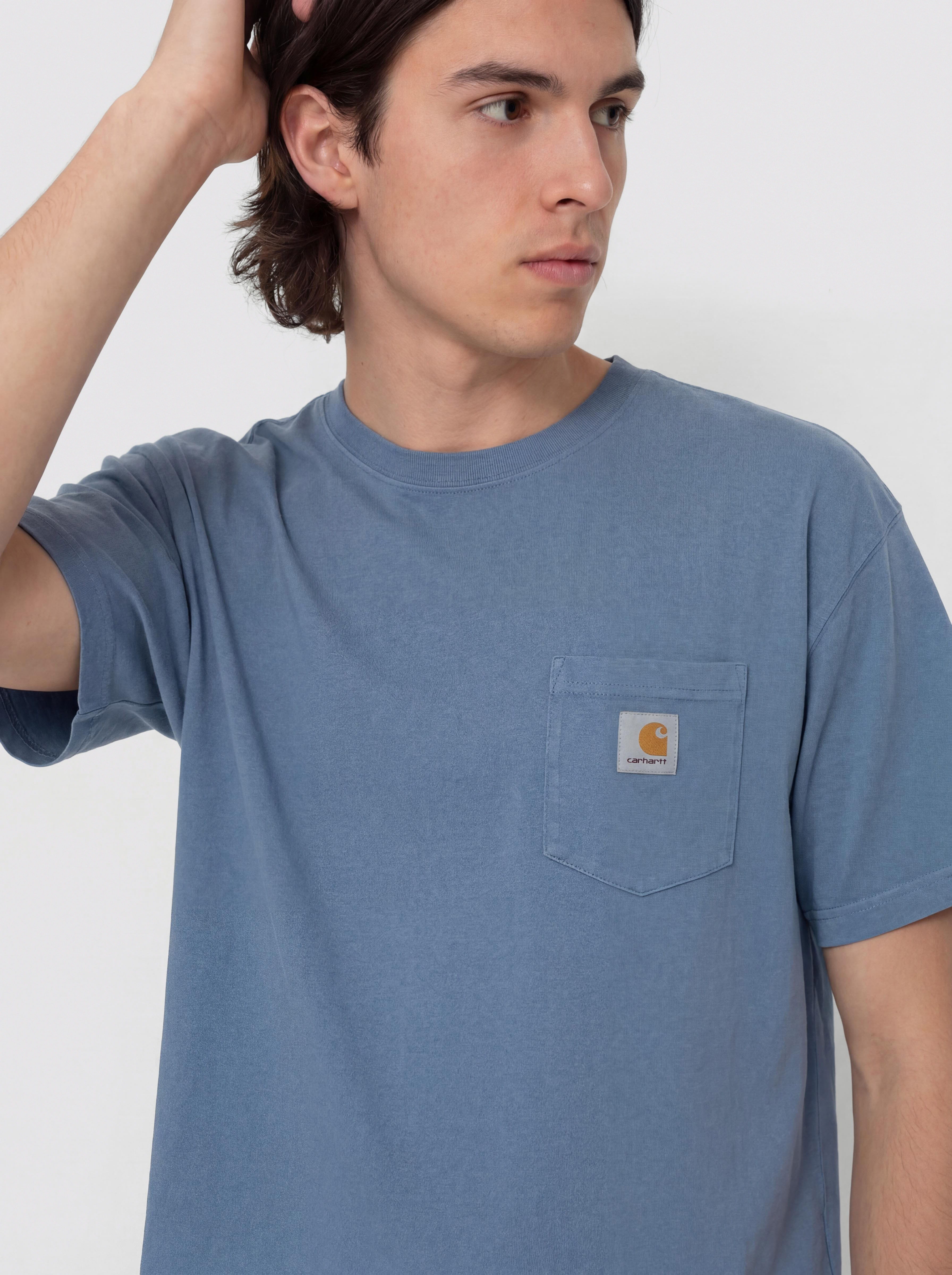 Тениска Carhartt WIP Hudson Pocket (sorrent/chalk wash)