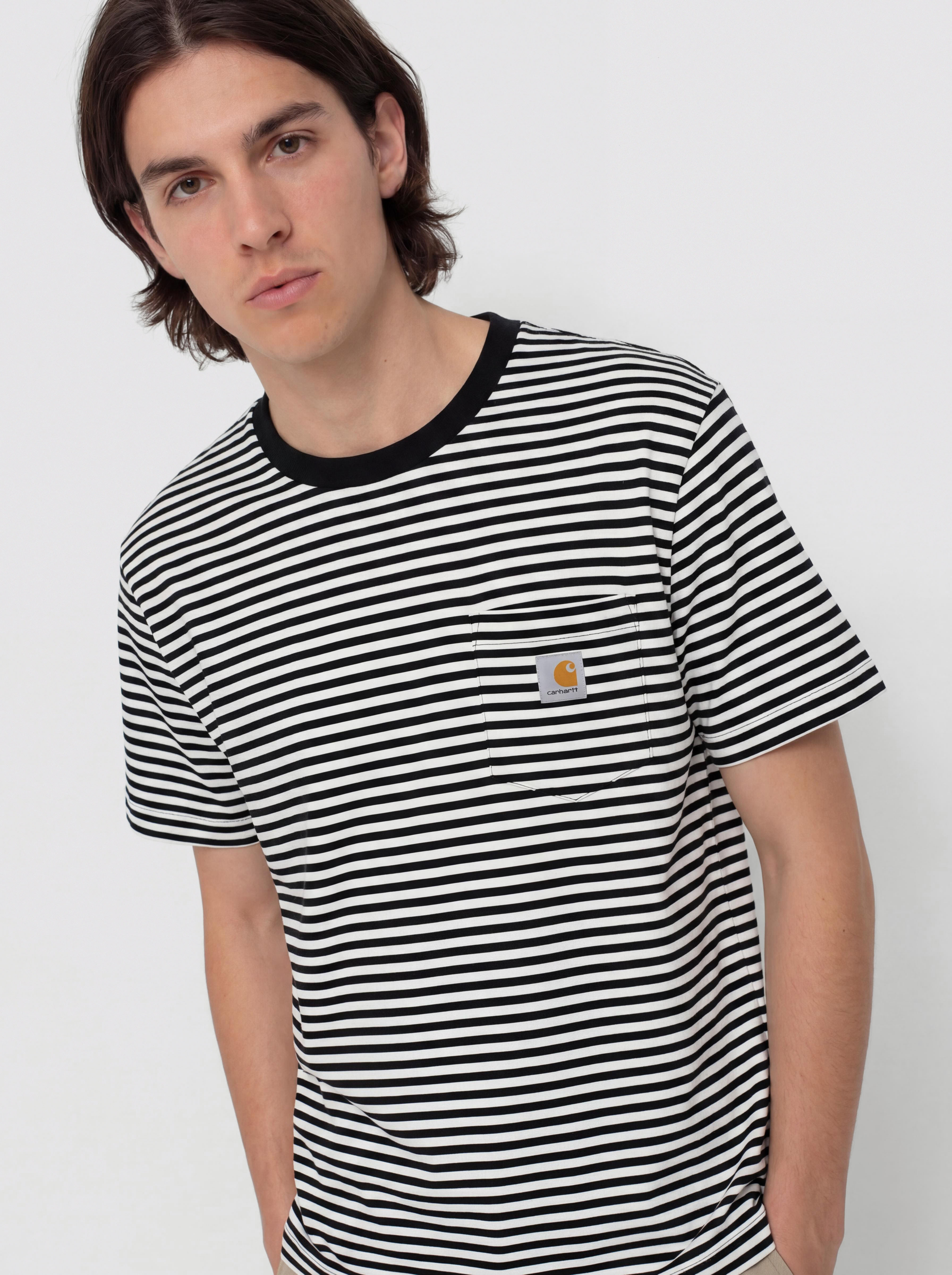 Тениска Carhartt WIP Verner Pocket (verner stripe/black/wax)