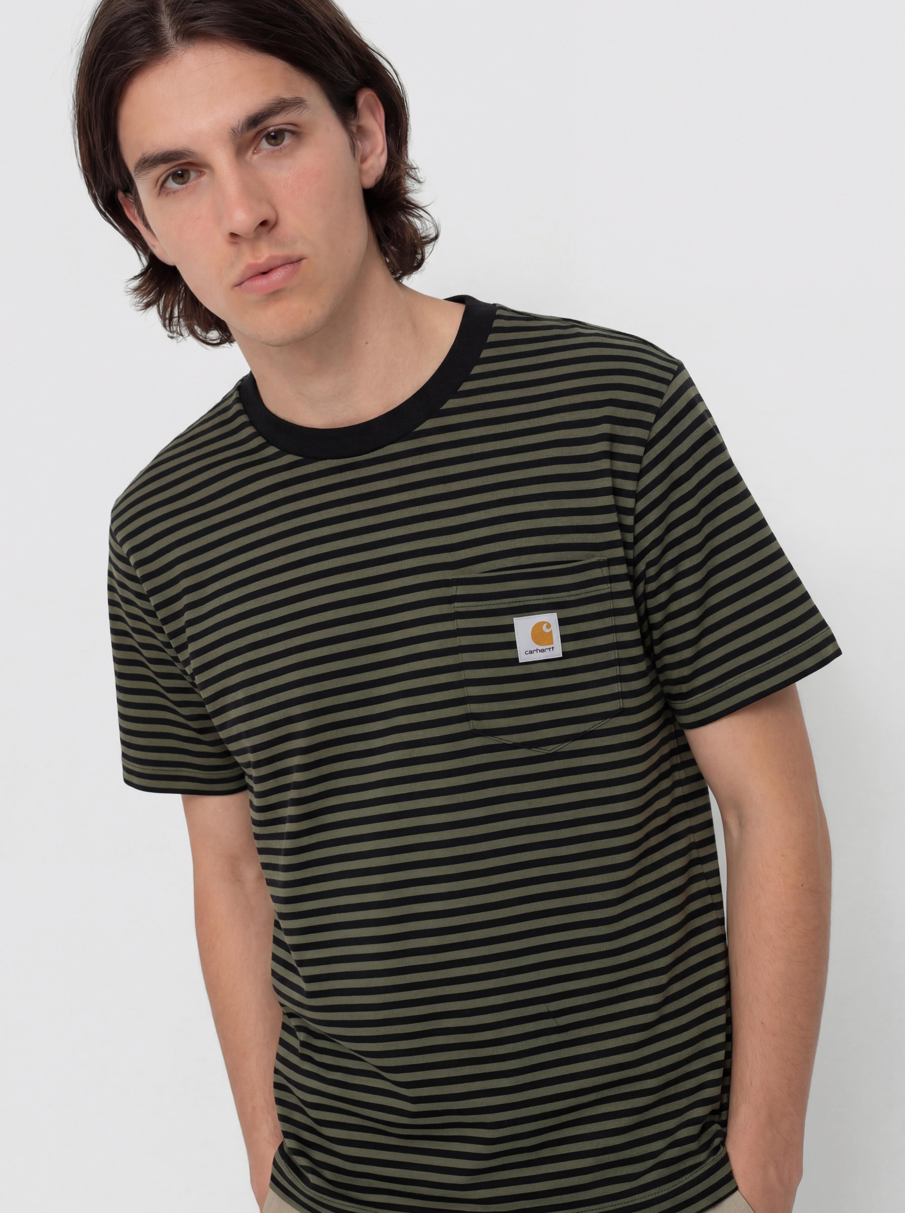 Тениска Carhartt WIP Verner Pocket (verner stripe/black/opuntia)