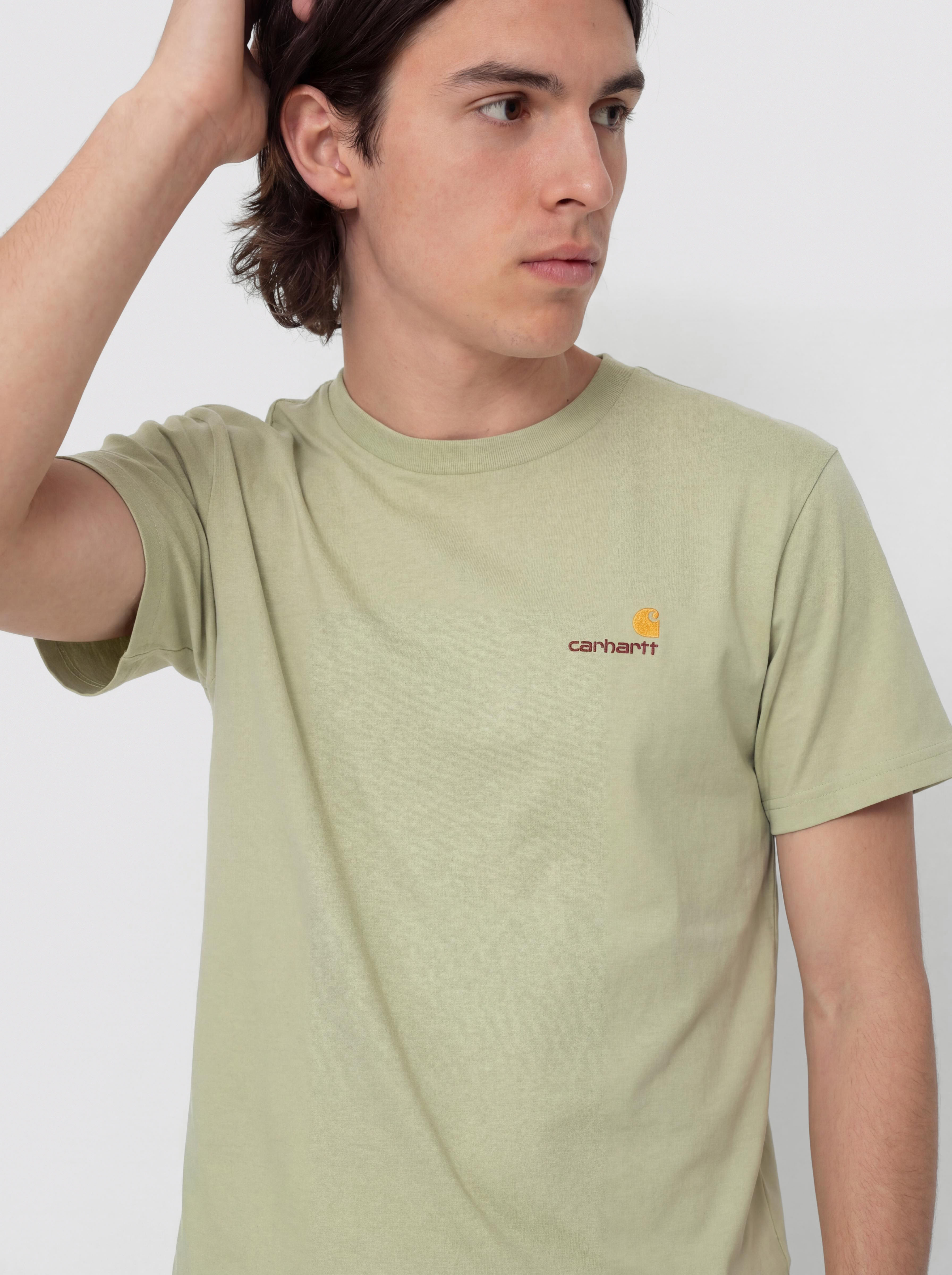 Тениска Carhartt WIP American Script (pale olive)