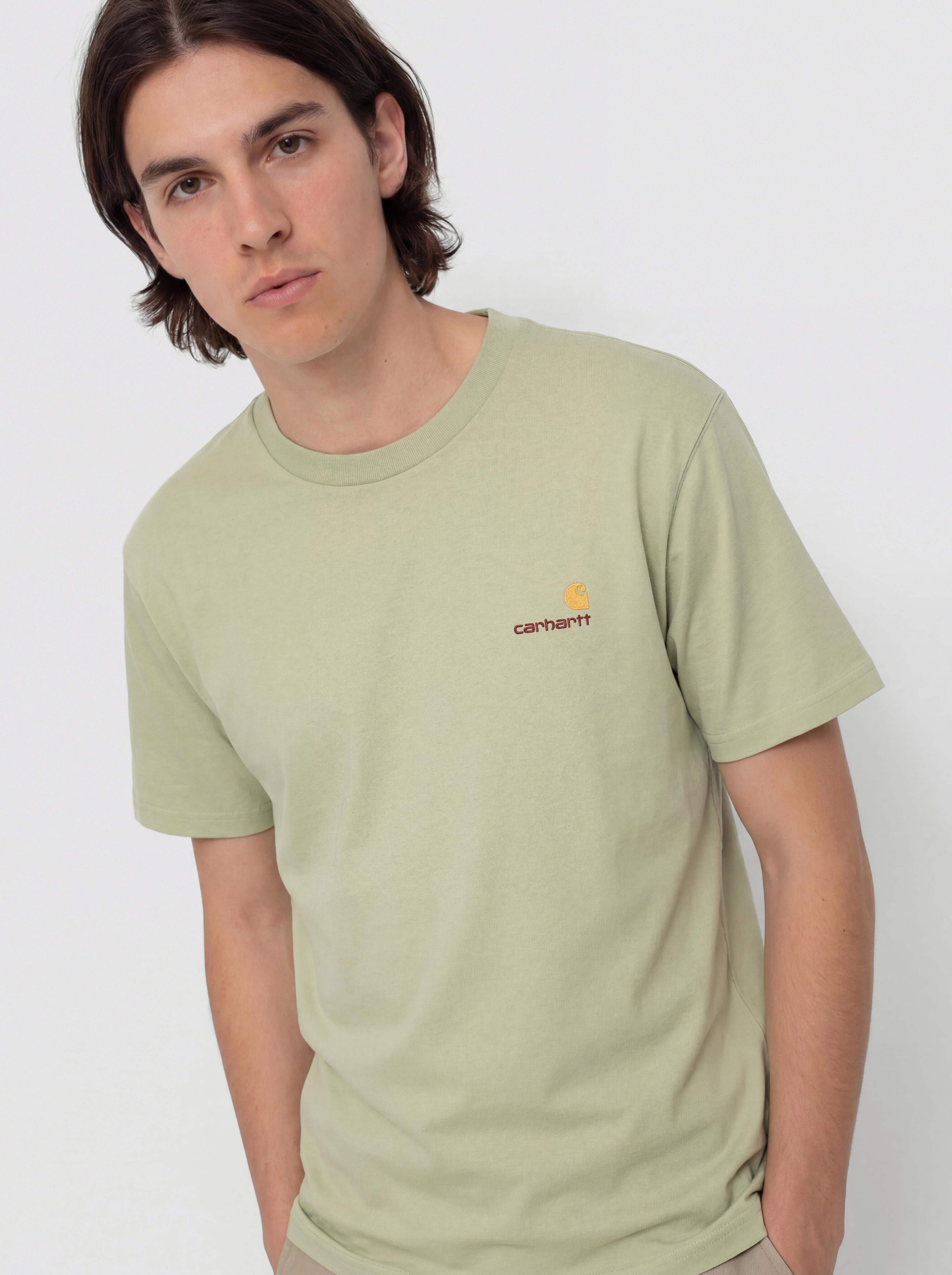 Тениска Carhartt WIP American Script (pale olive)