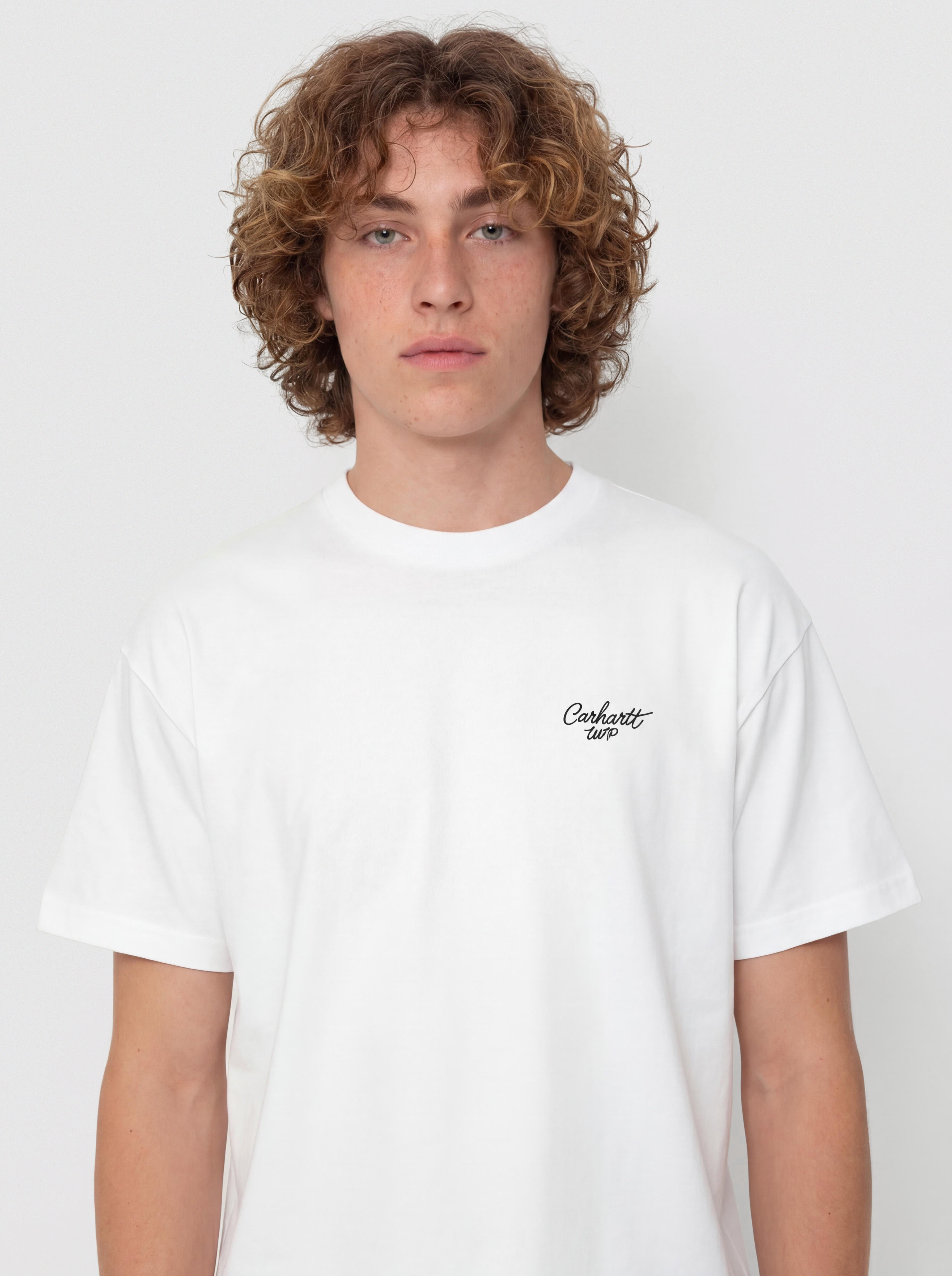 Тениска Carhartt WIP Signature Script (white/black)