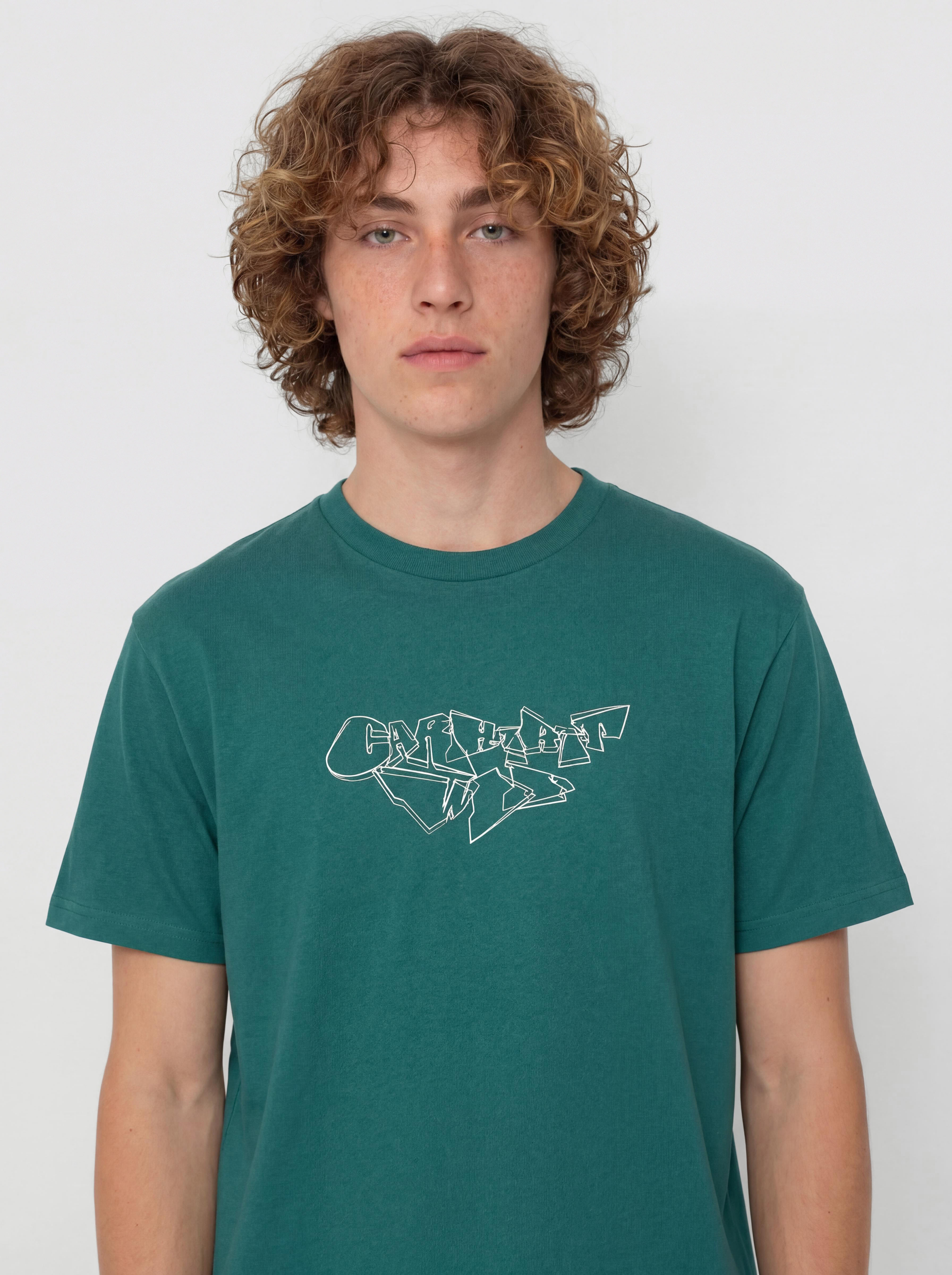 Тениска Carhartt WIP Screwed Up Script (rainforest)