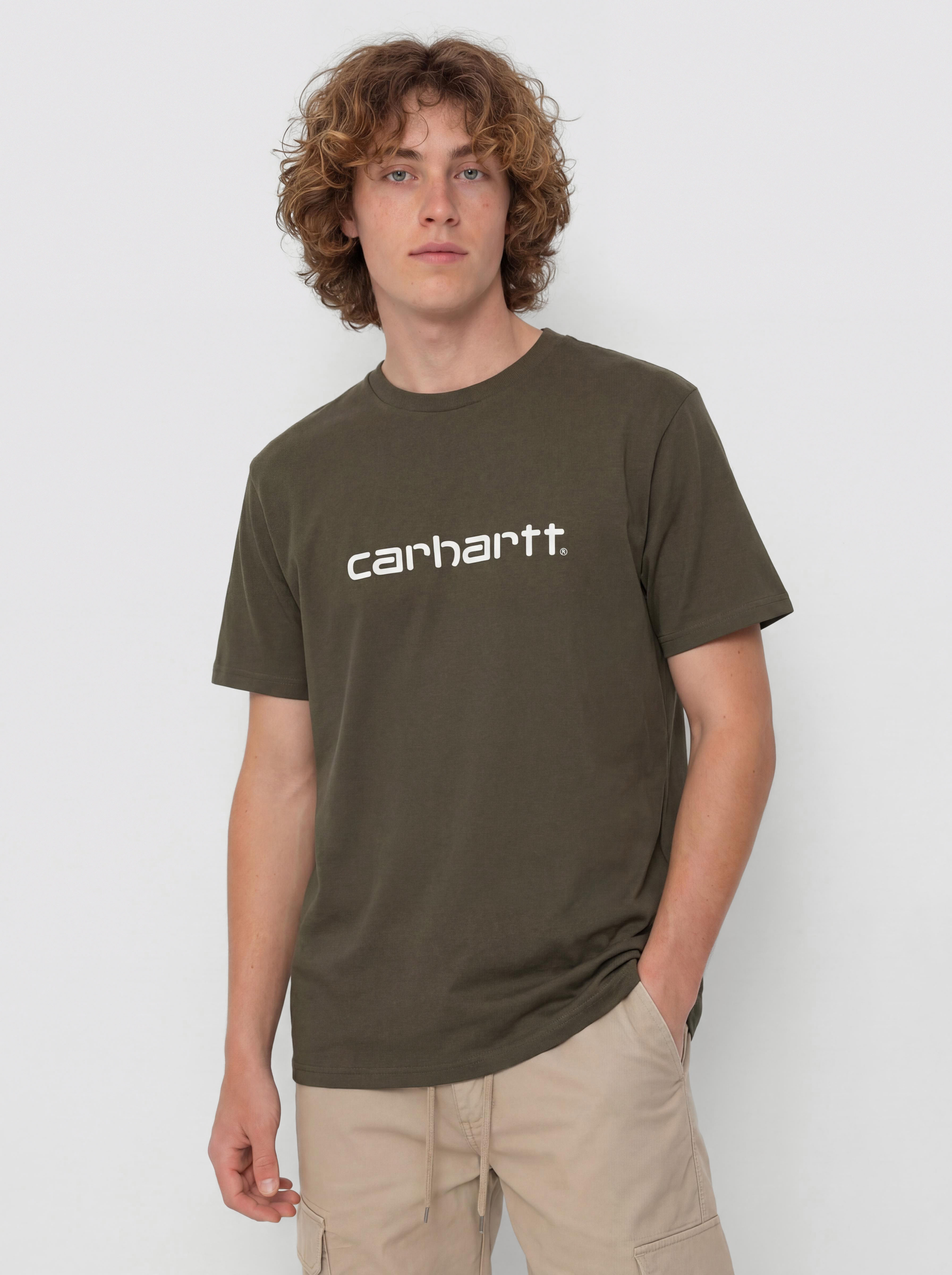 Тениска Carhartt WIP Script (turtle/air pink)
