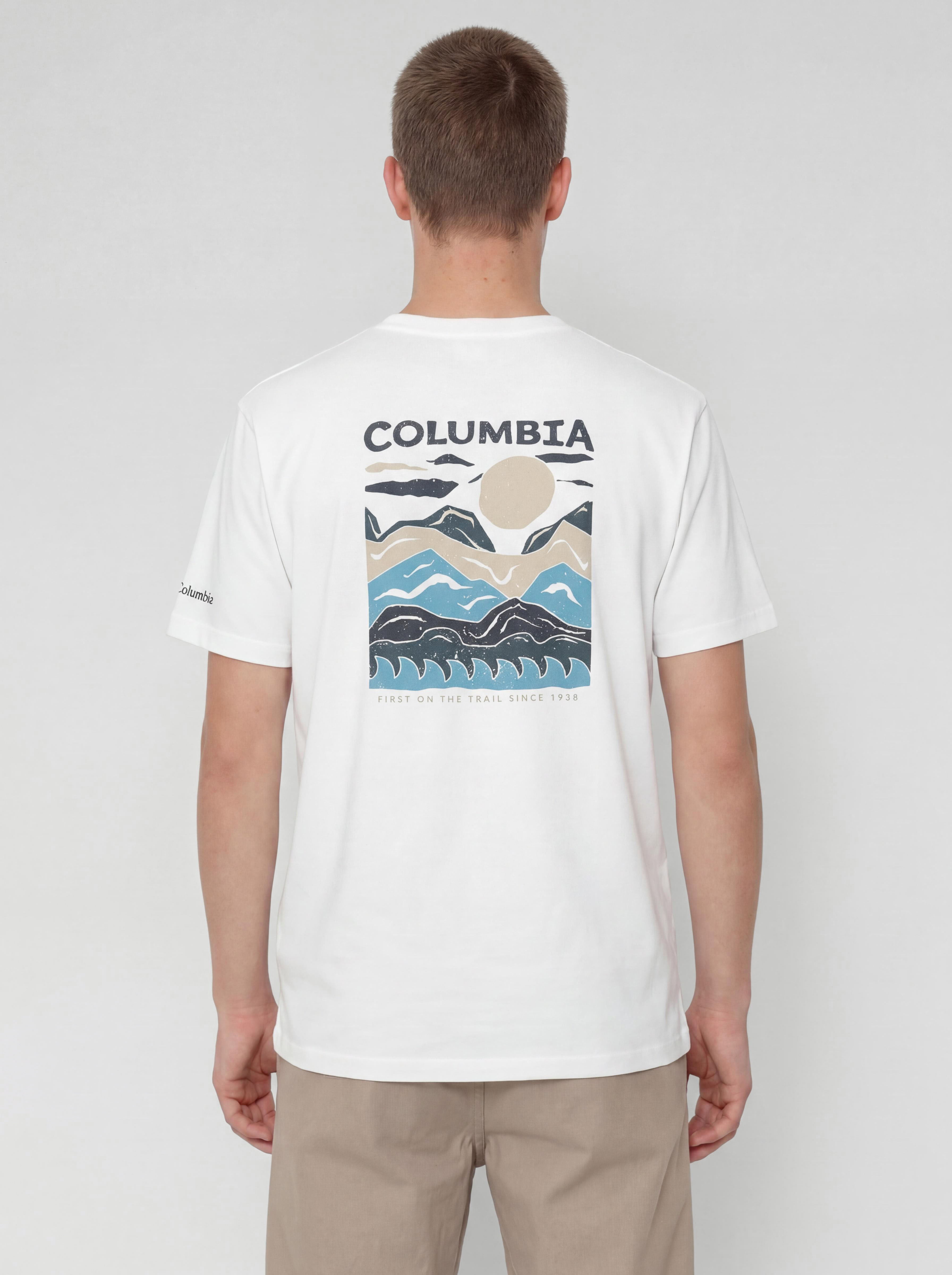 Тениска Columbia Explorers Canyon (white/peaks and waves)