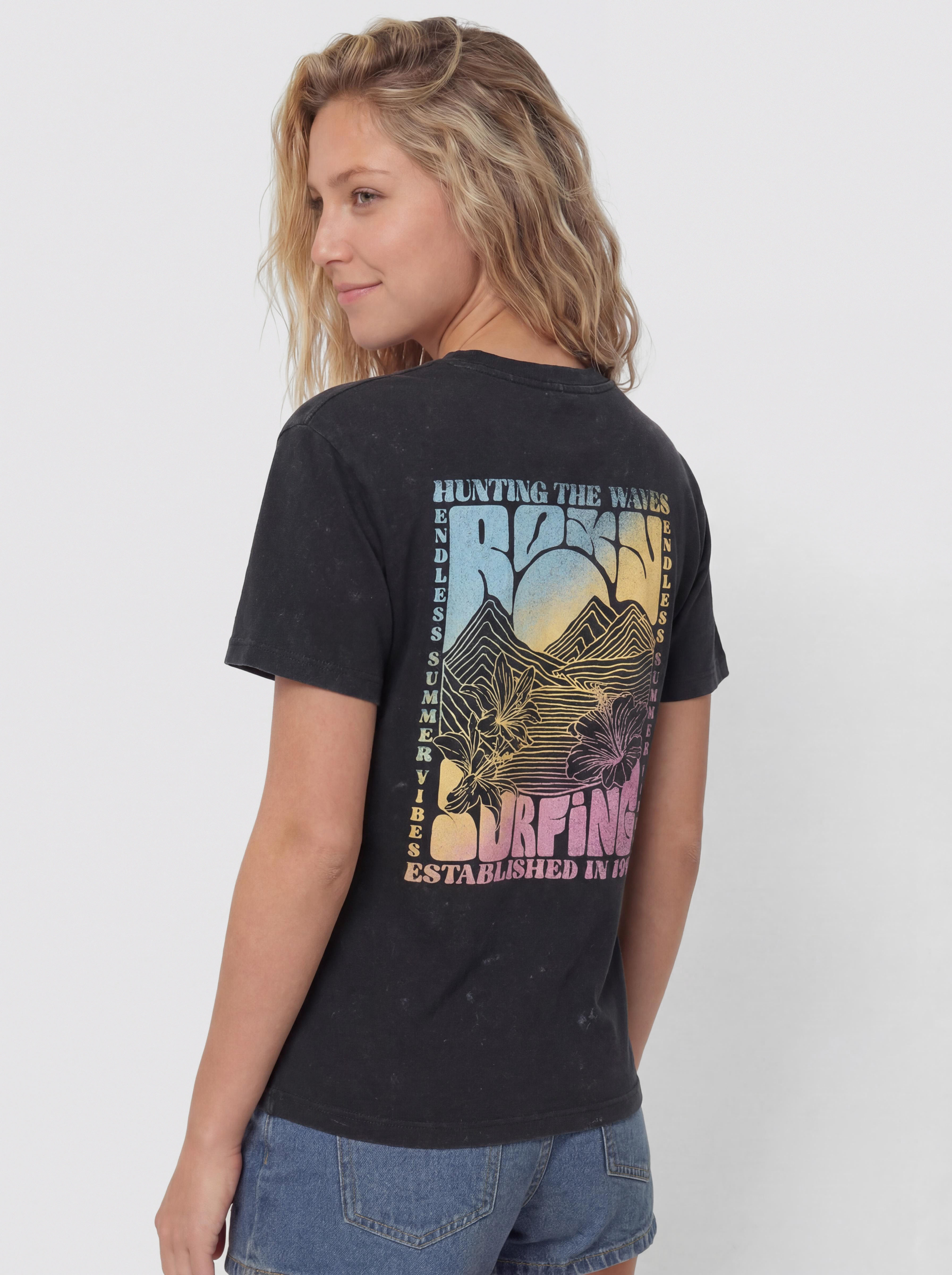 Тениска Roxy Sunnyoversize Optic Wash Wmn