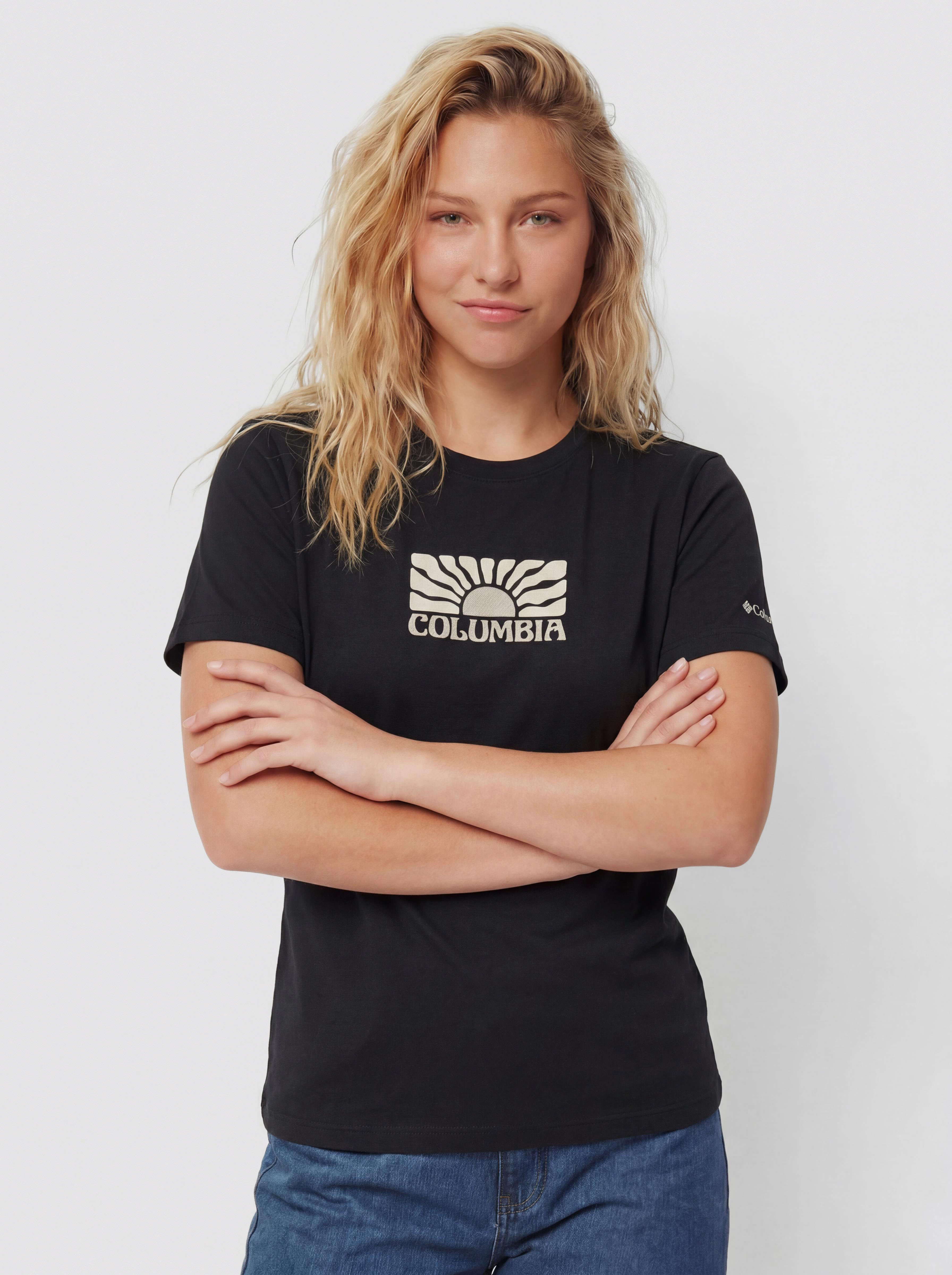 Тениска Columbia Ruby Springs Graphic Wmn (black/brandrise)