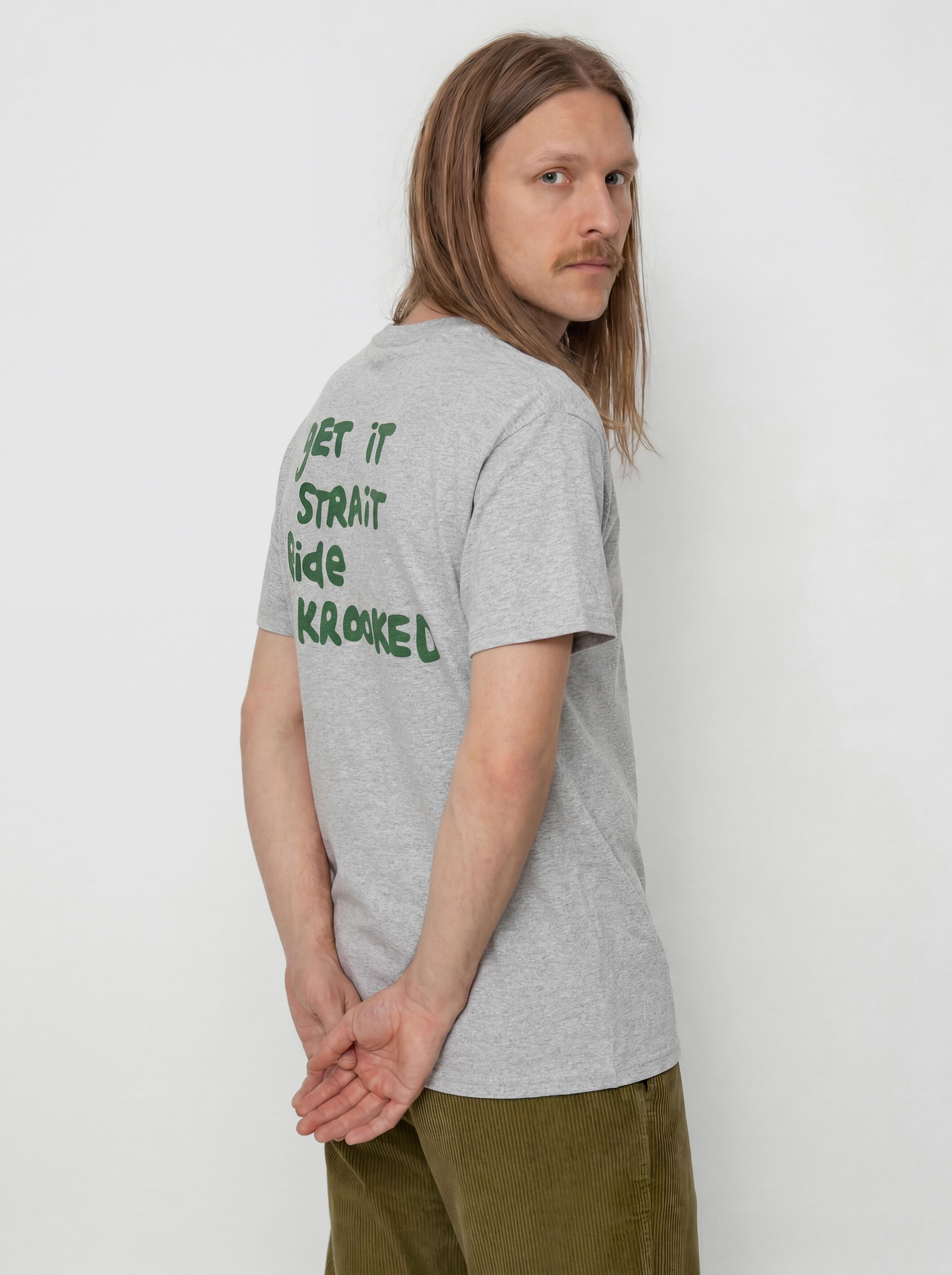 Тениска Krooked Pocket Eyes (heather grey)