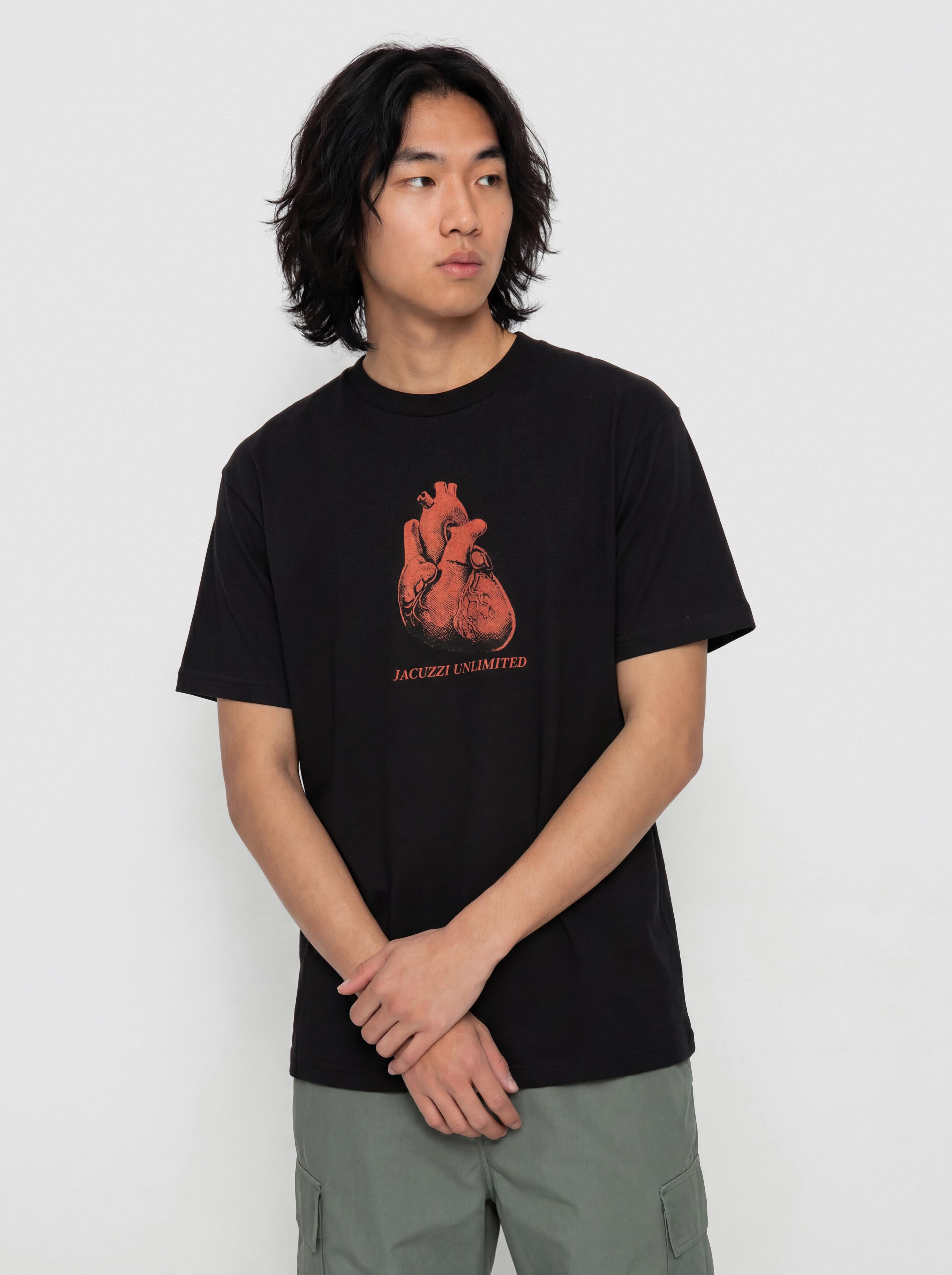 Тениска Jacuzzi Heart Garment Dye Premium (black)