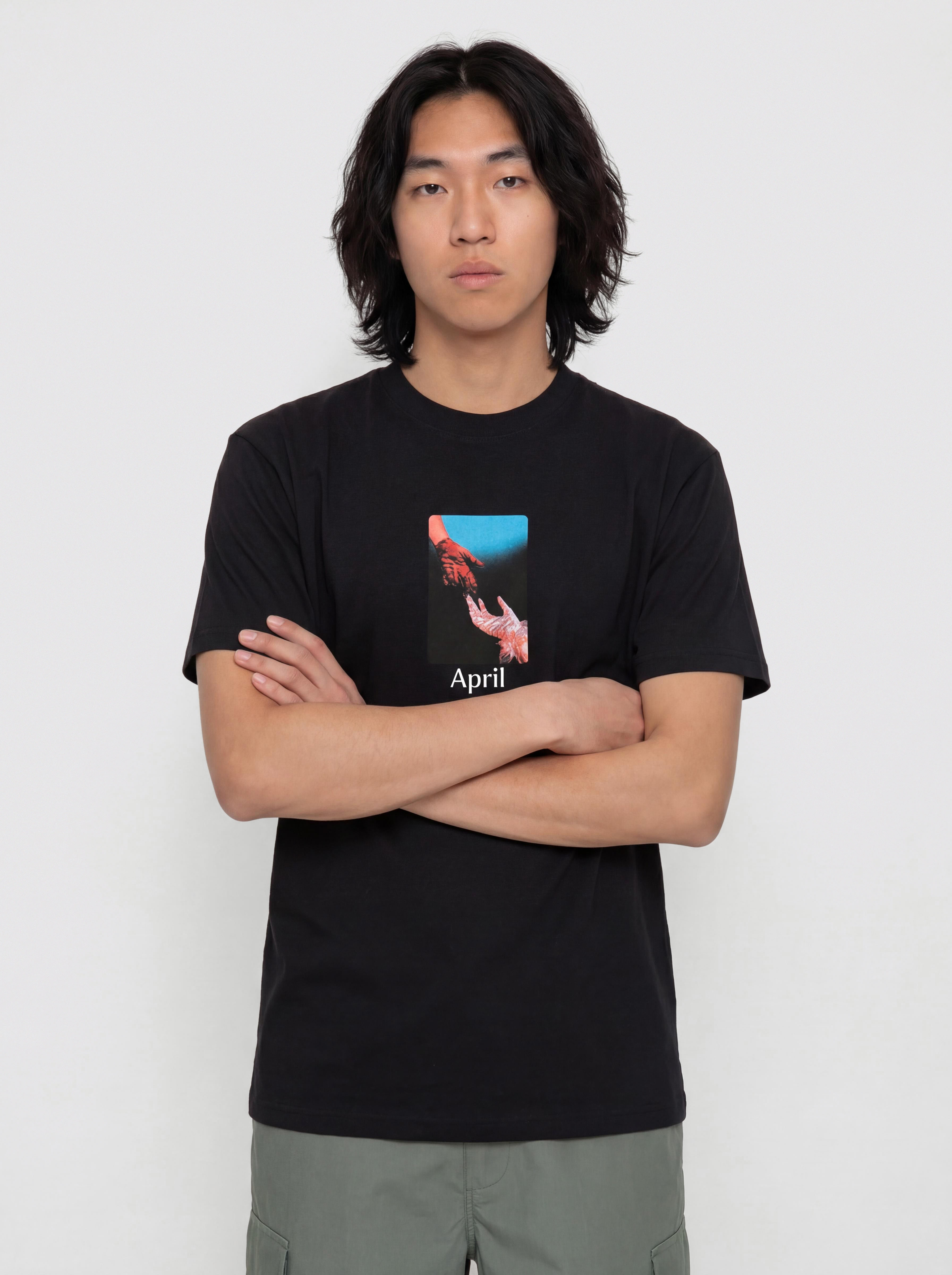 Тениска April Skateboards Material (black)