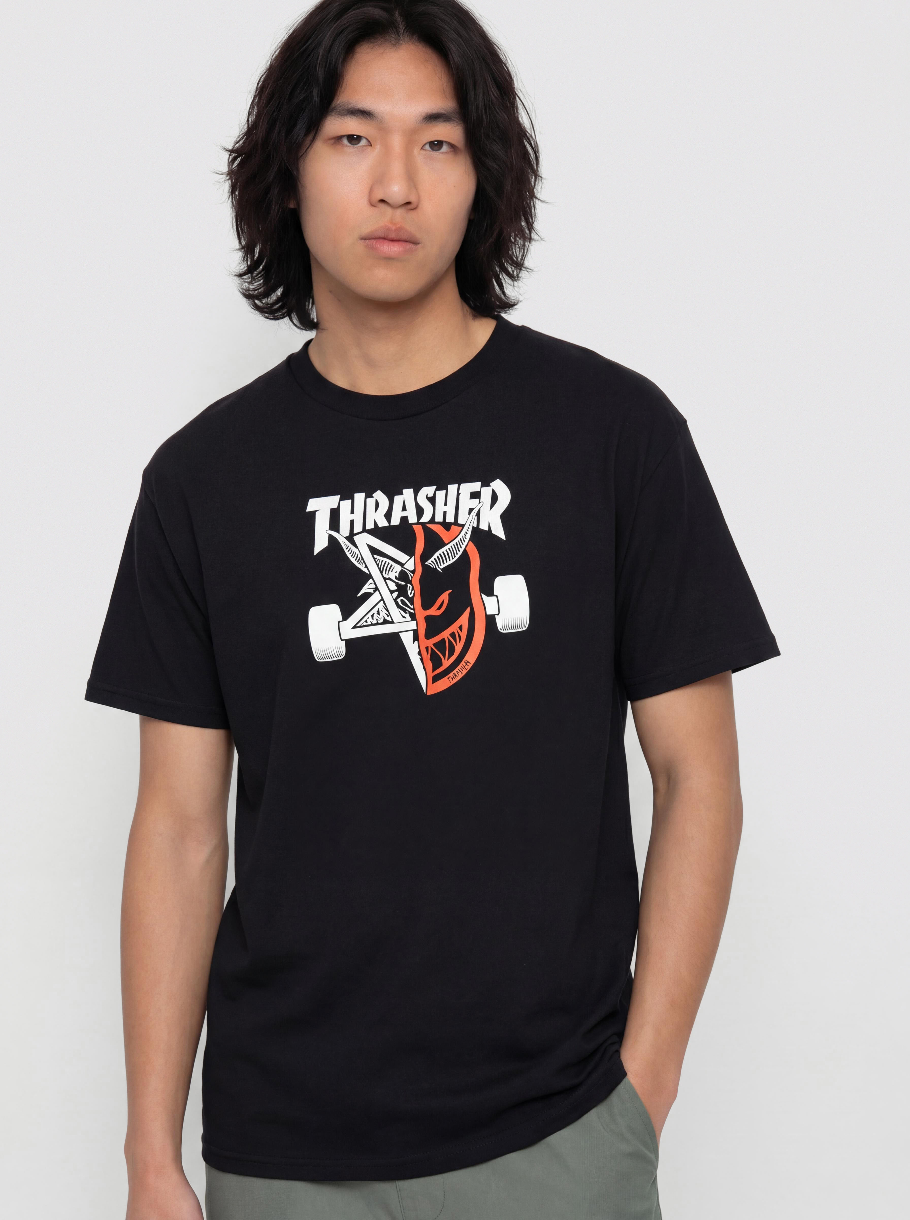 Тениска Thrasher x Spitfire Thrash & Burn (black)