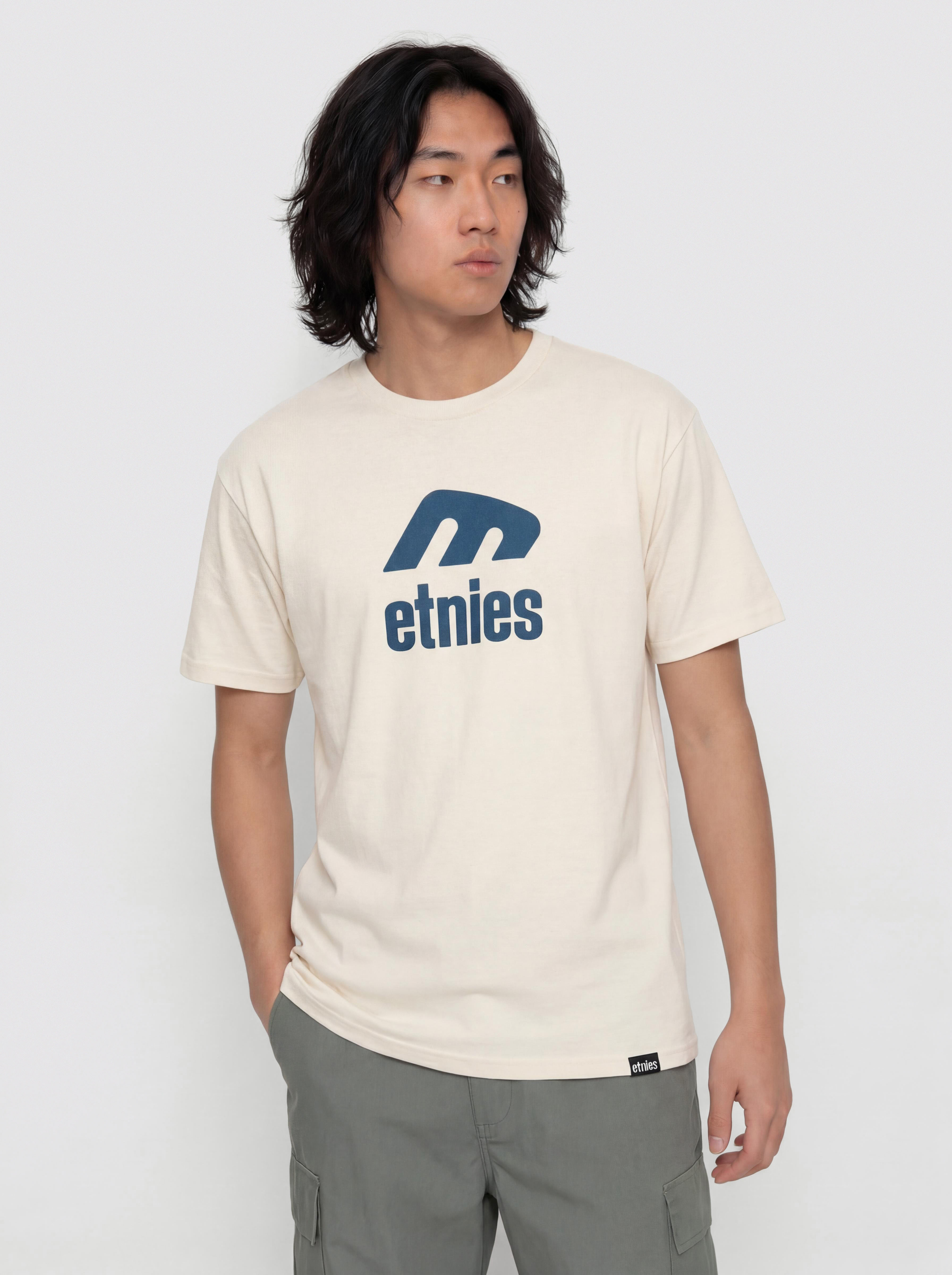 Тениска Etnies Icon E (tan/blue)
