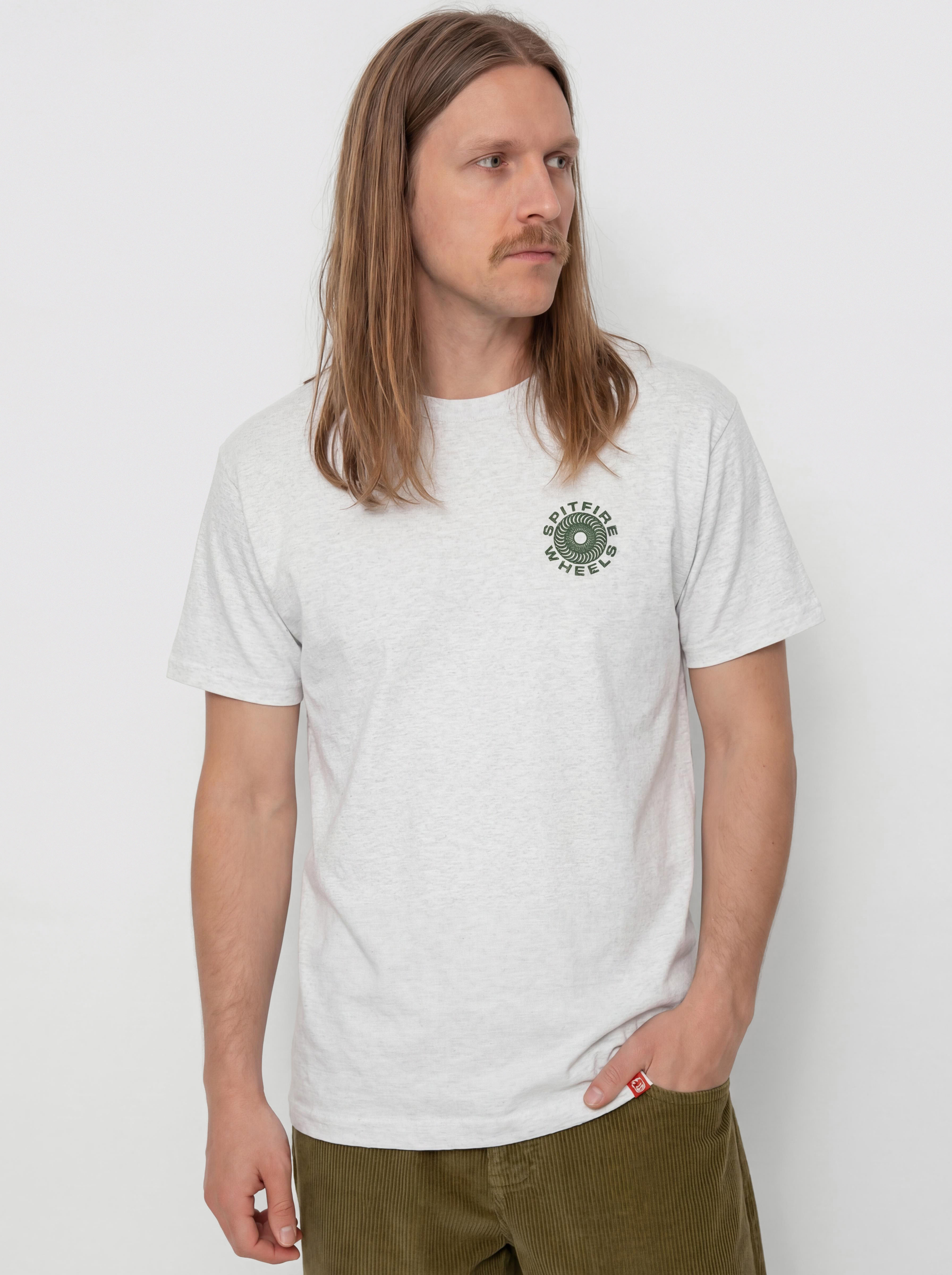 Тениска Spitfire Classic 87 Swirl Fill (ash grey w/dark green&white prints)