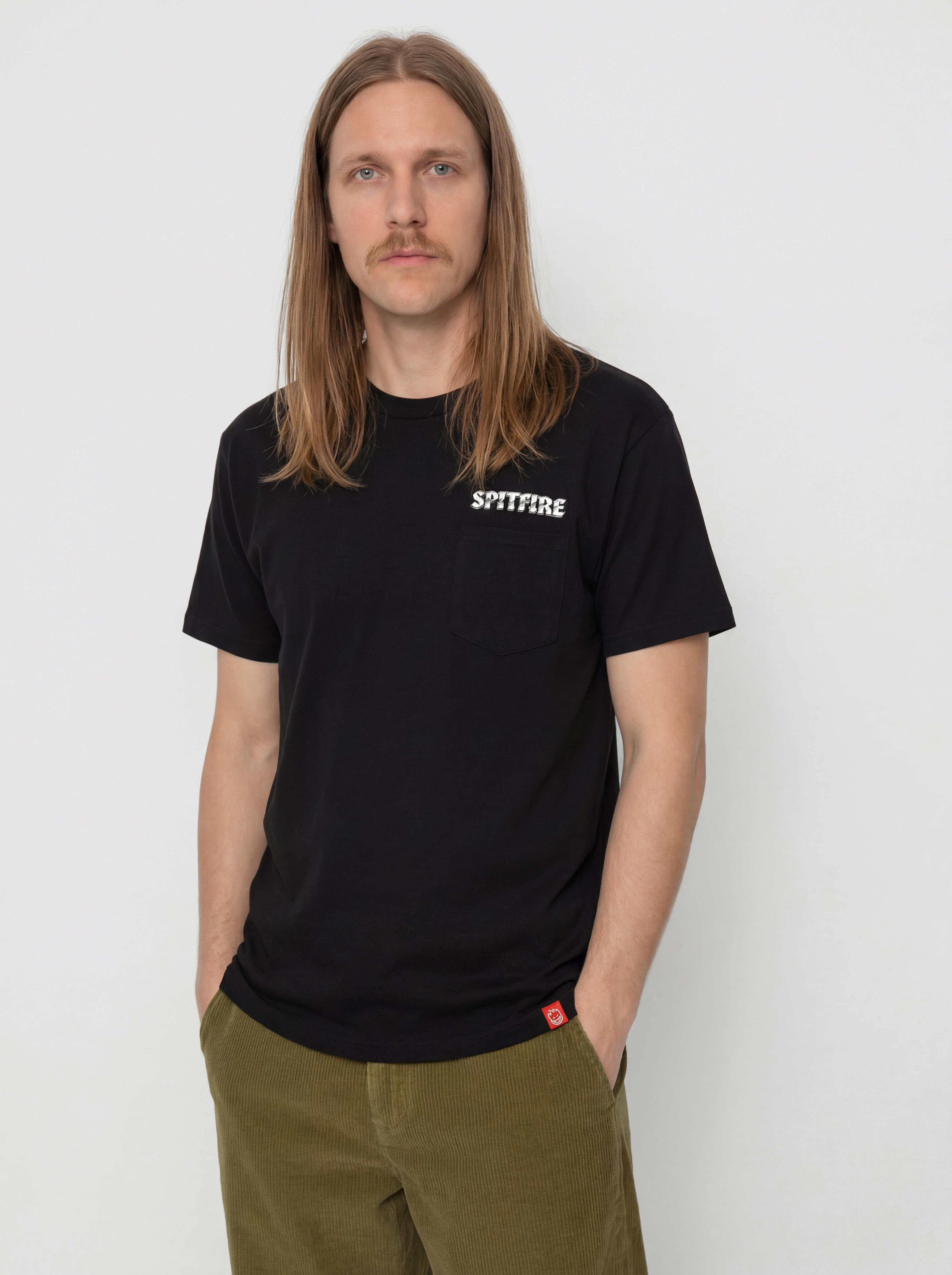 Тениска Spitfire Burnout (black w/multi color prints)