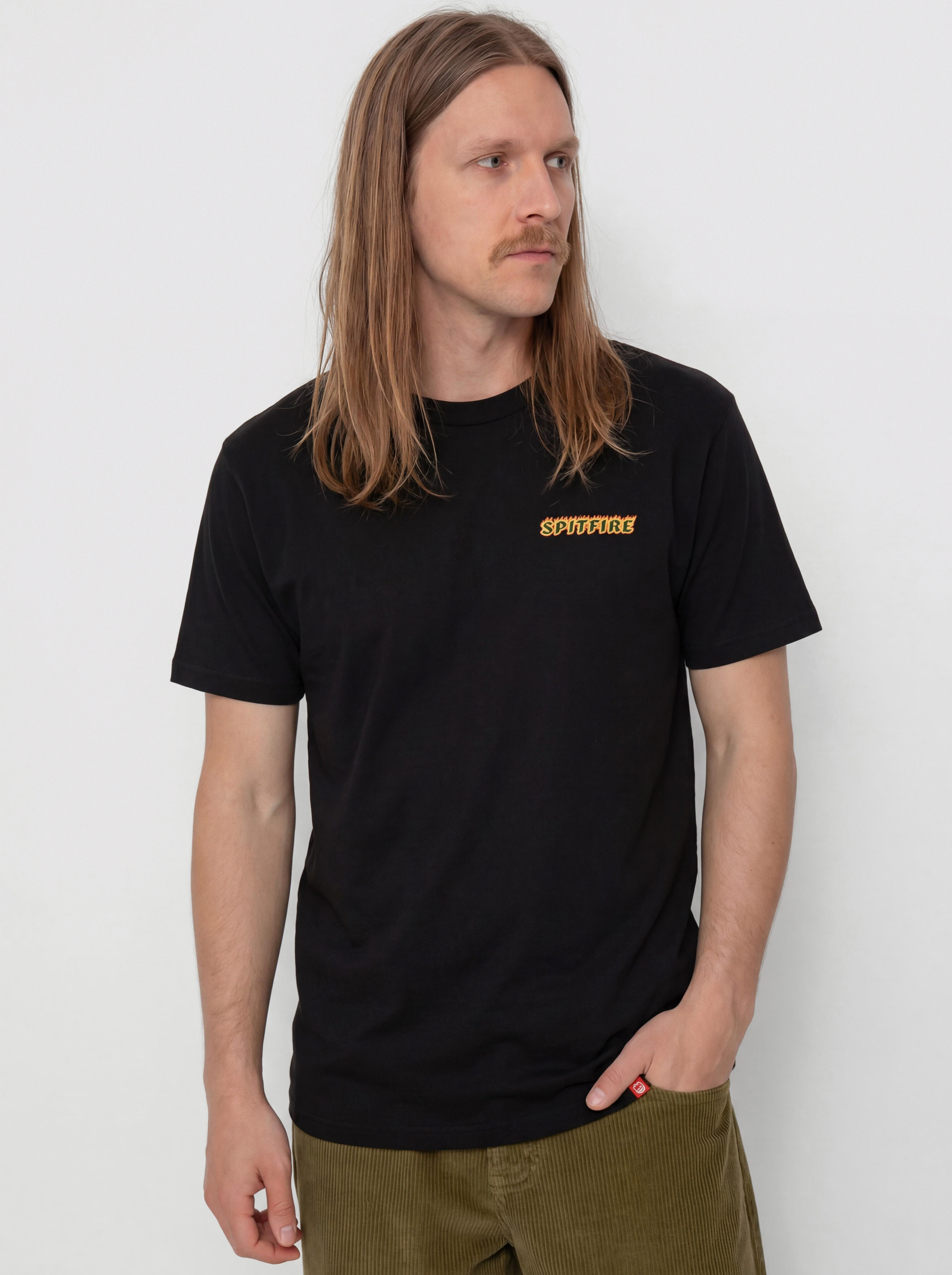 Тениска Spitfire Og Classic Flame (black w/red&yellow prints)