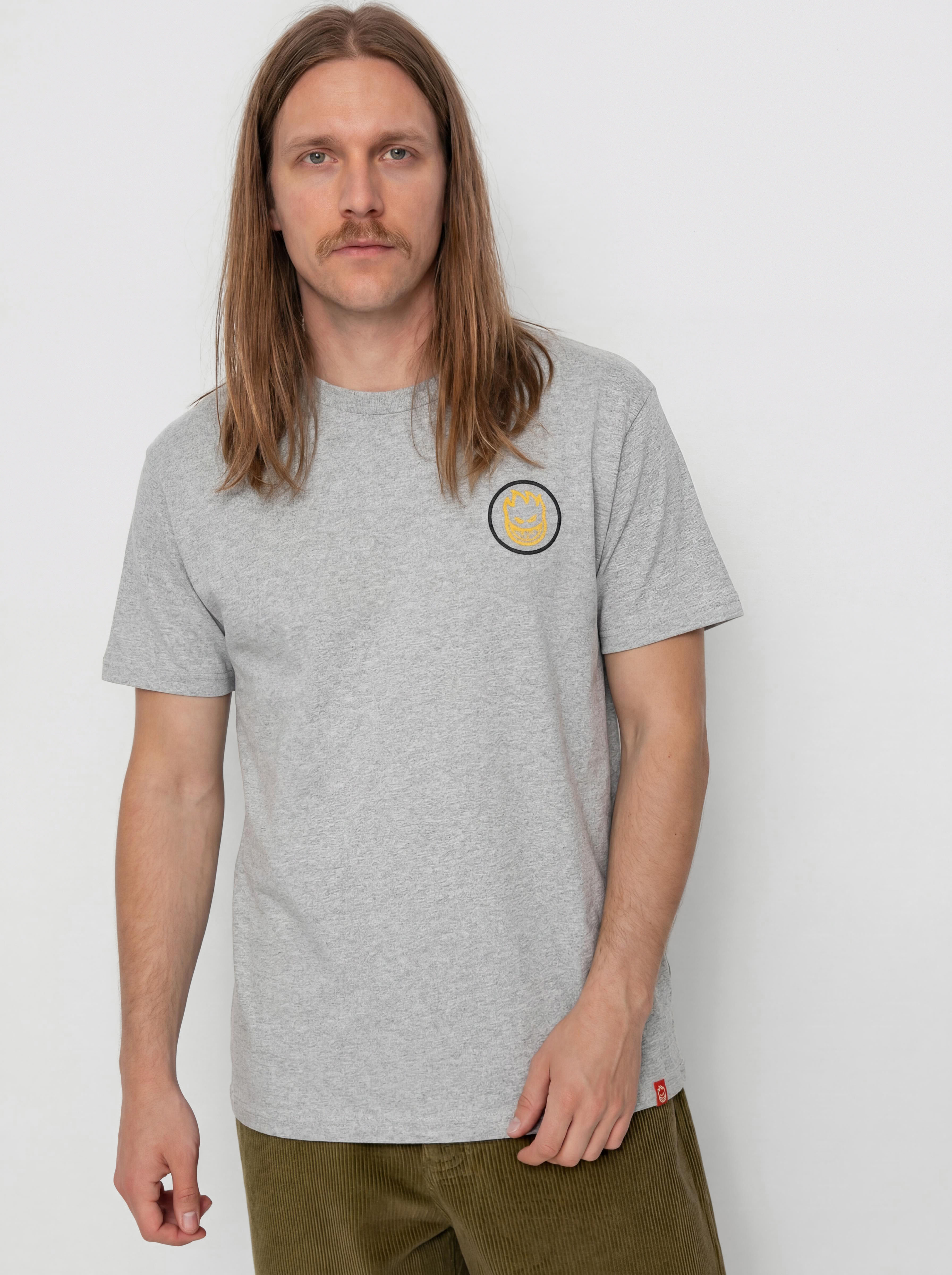 Тениска Spitfire Classic Swirl Overlay (heather grey w/black&gold prints)