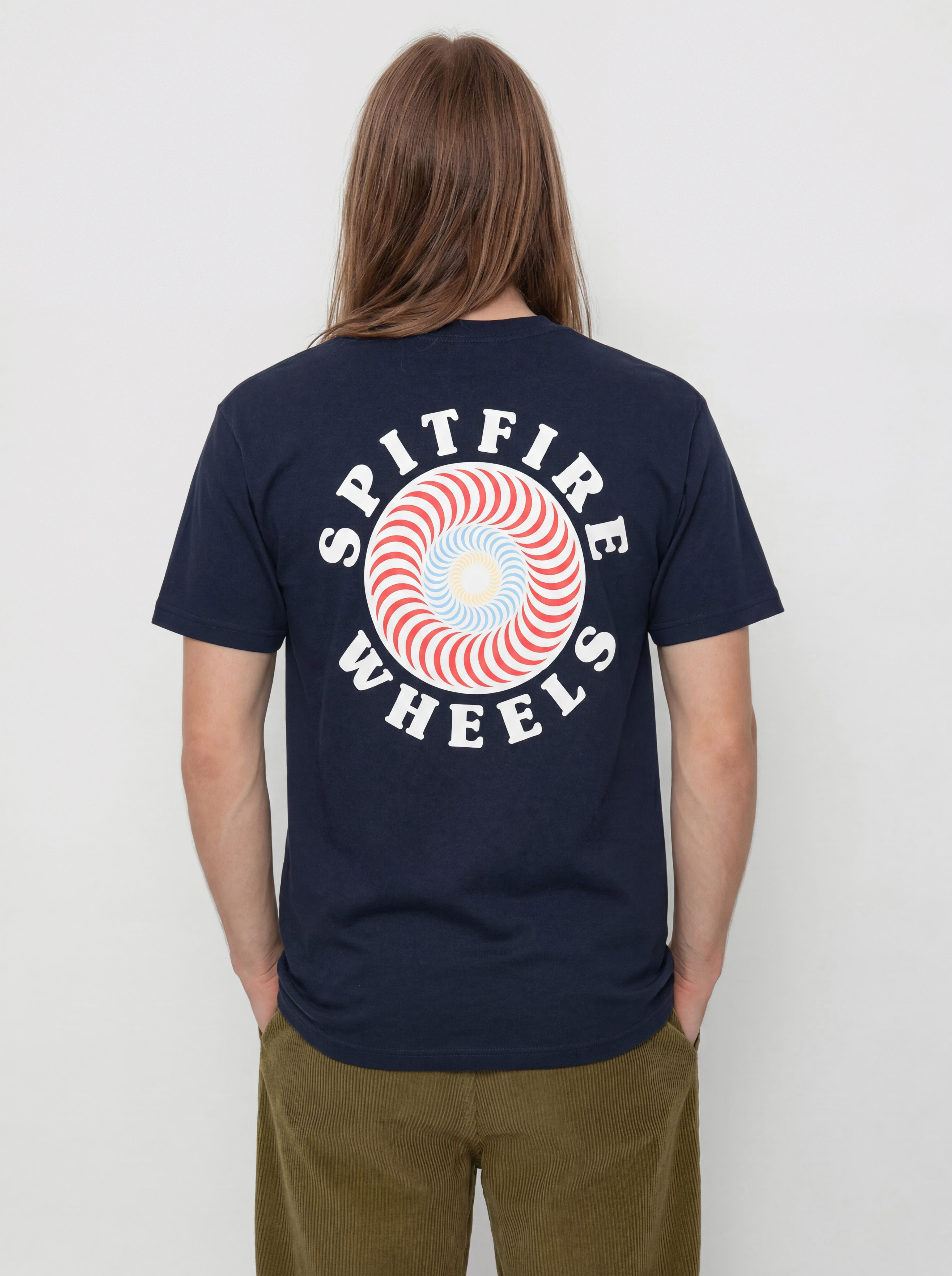 Тениска Spitfire Og Classic Fill (true navy/white red yellow & blue prints)