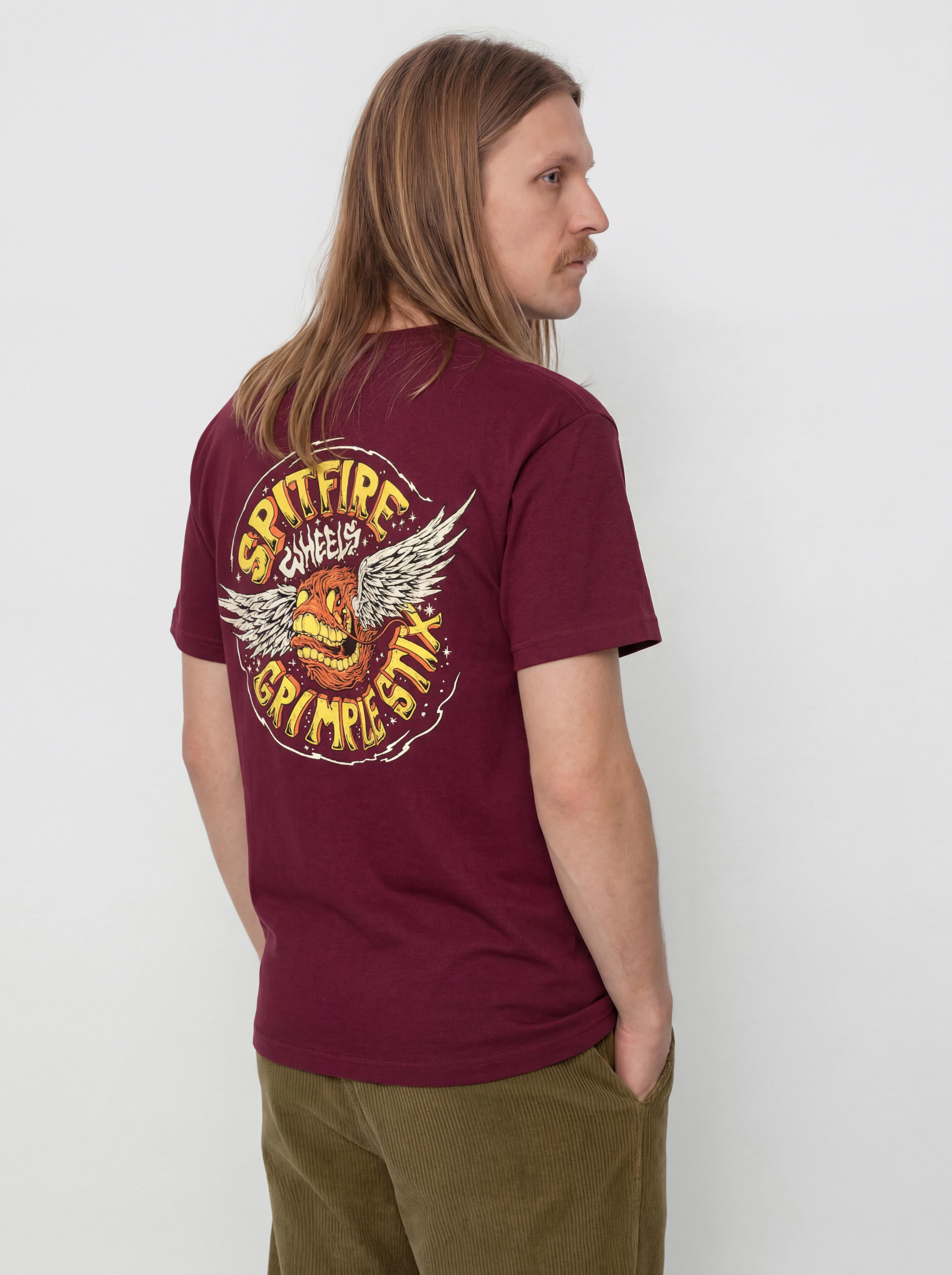 Тениска Spitfire Flying Grimple (burgundy)