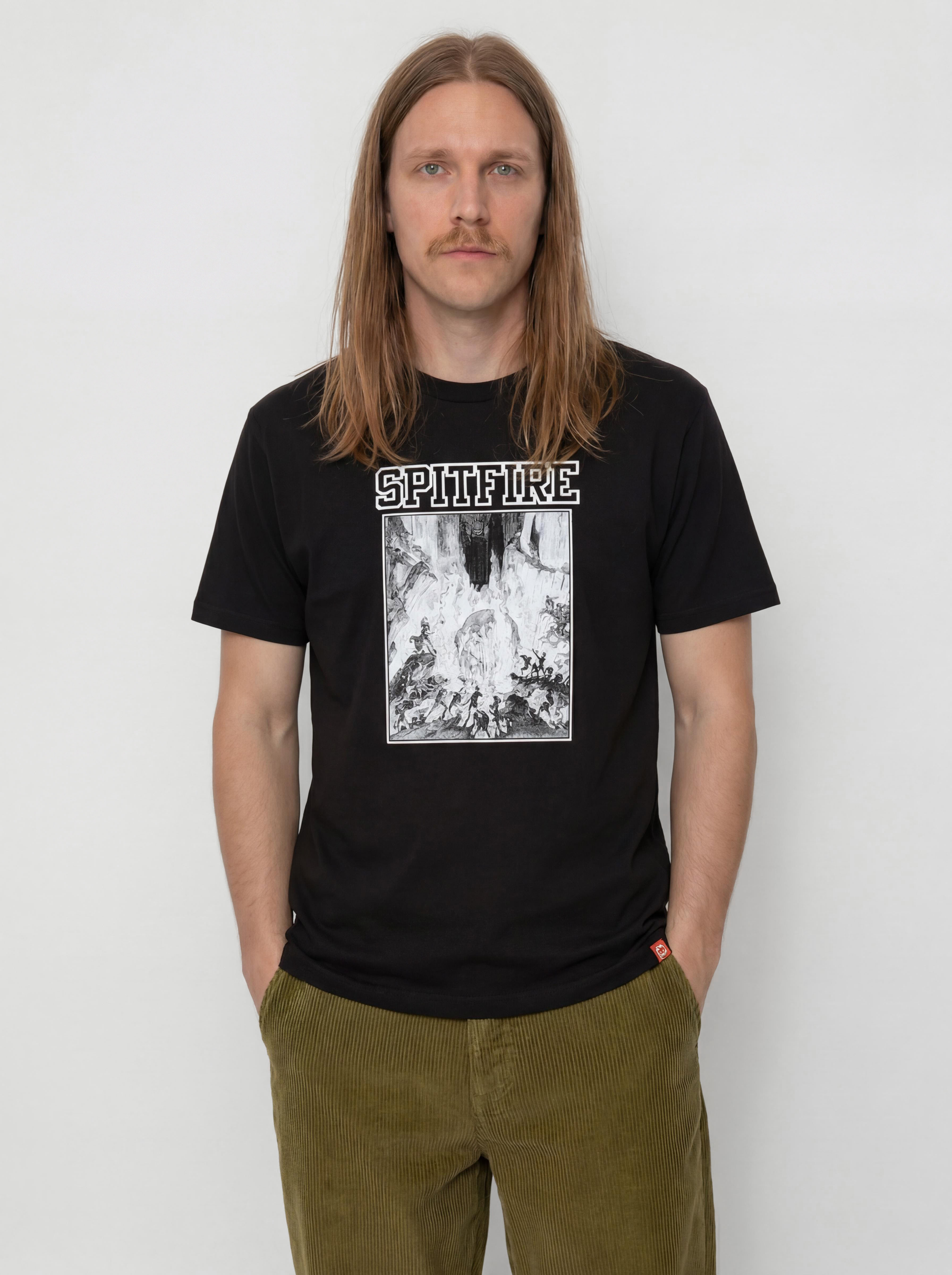 Тениска Spitfire Inferno (black w/black&white prints)