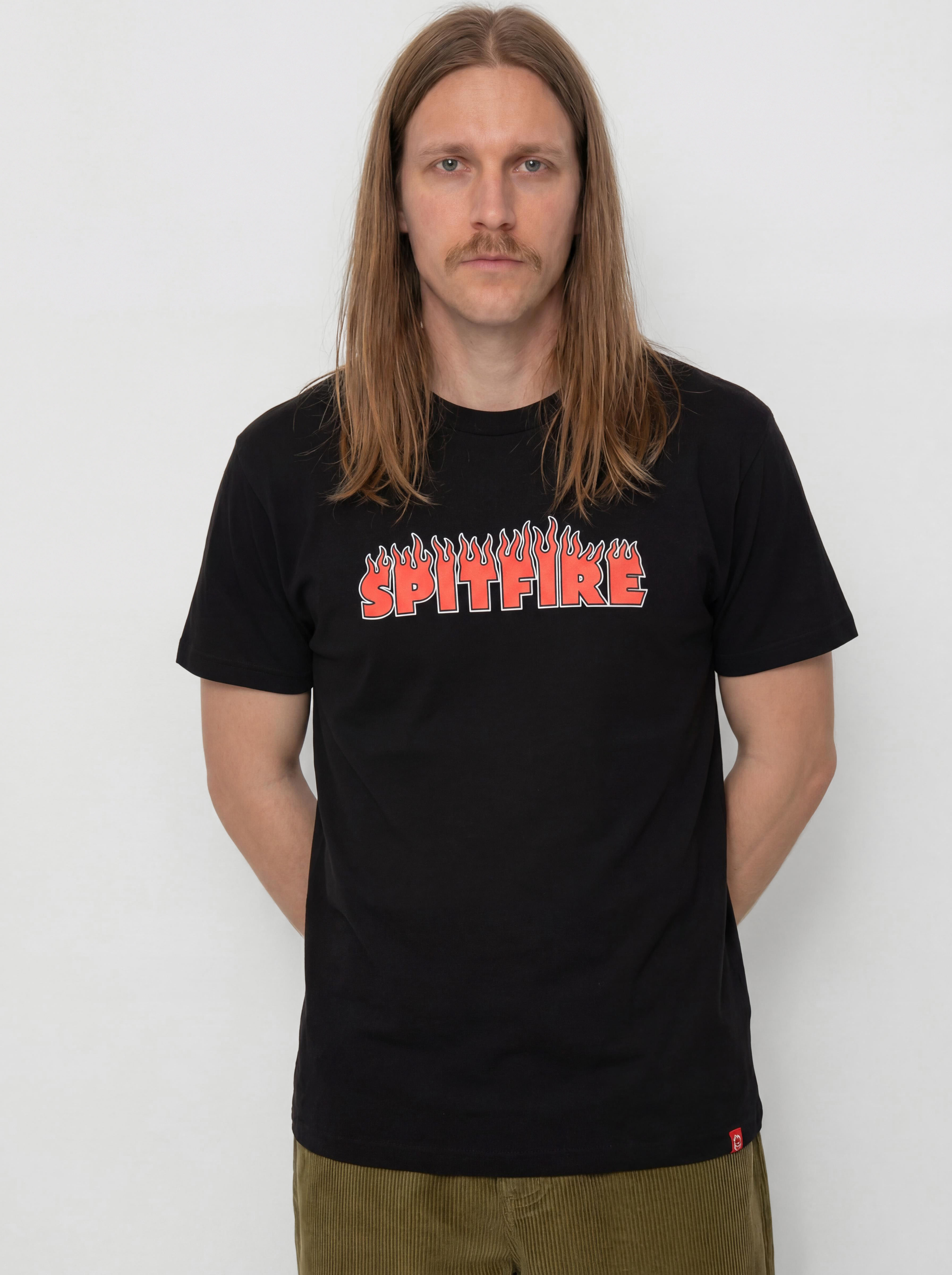 Тениска Spitfire Demonseed Script (black/red black & white print)