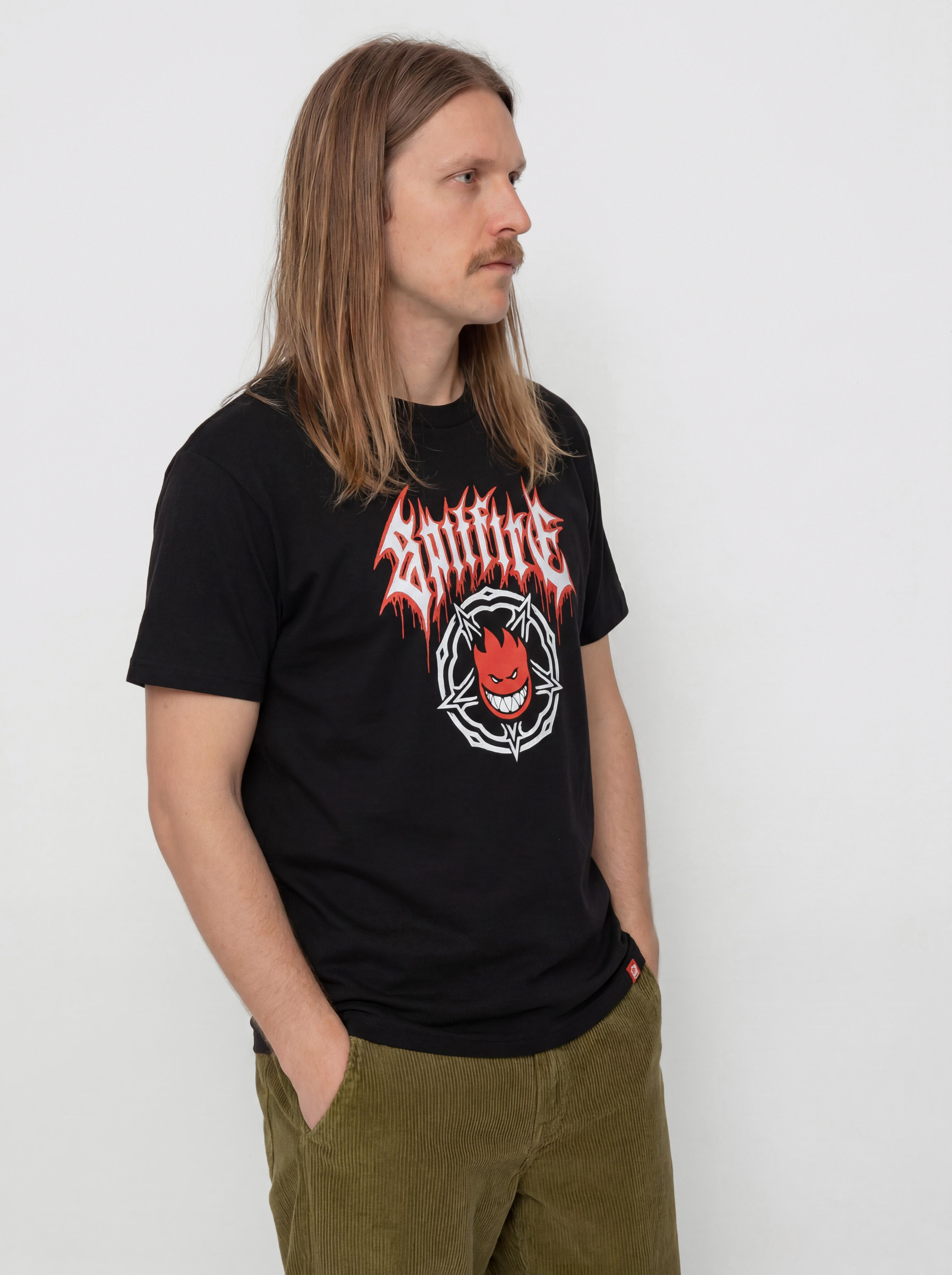 Тениска Spitfire Pentagram Drip (black w/red & white print)