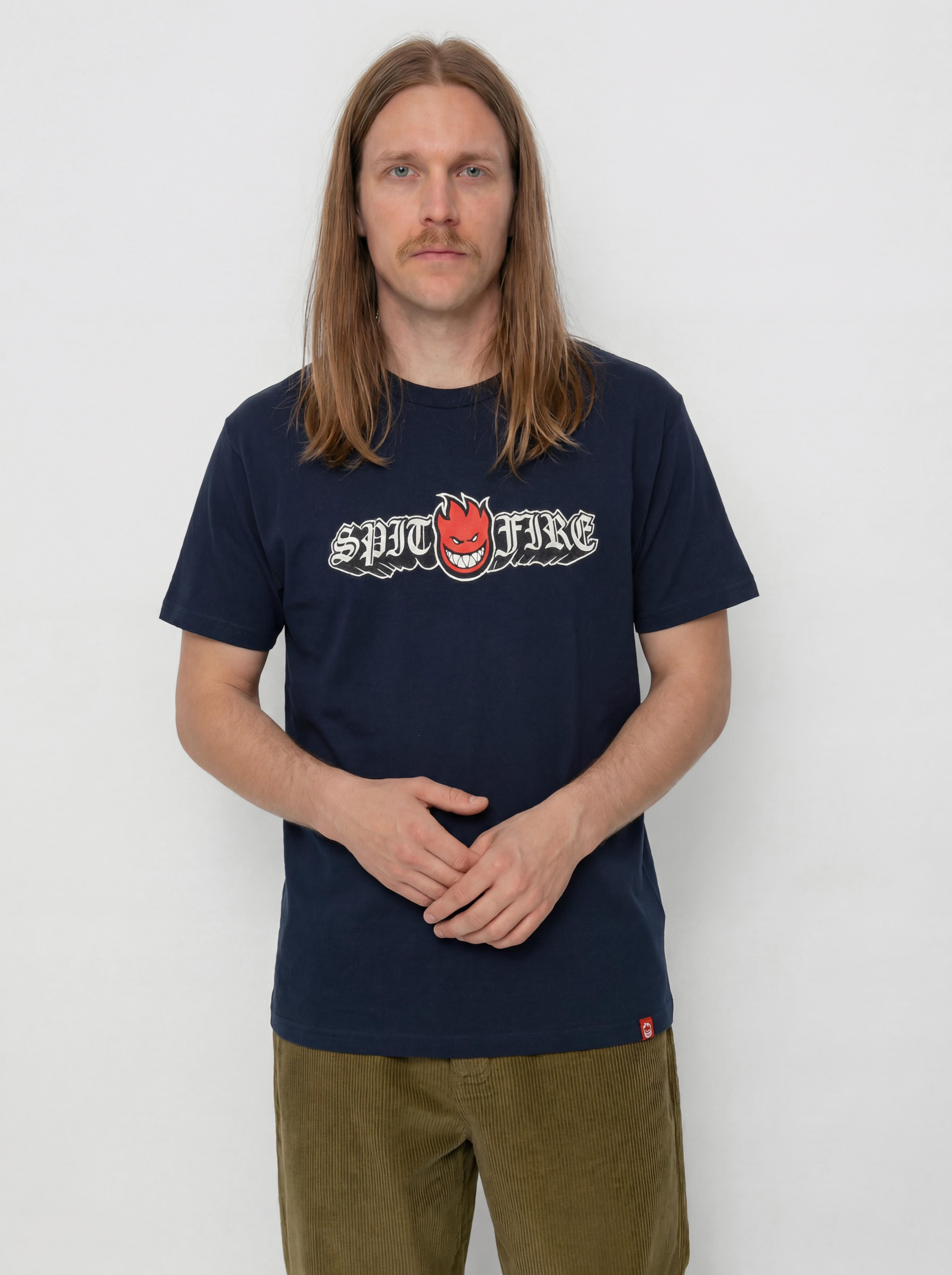 Тениска Spitfire Old E Drop Bighead (true navy w/red black & white print)