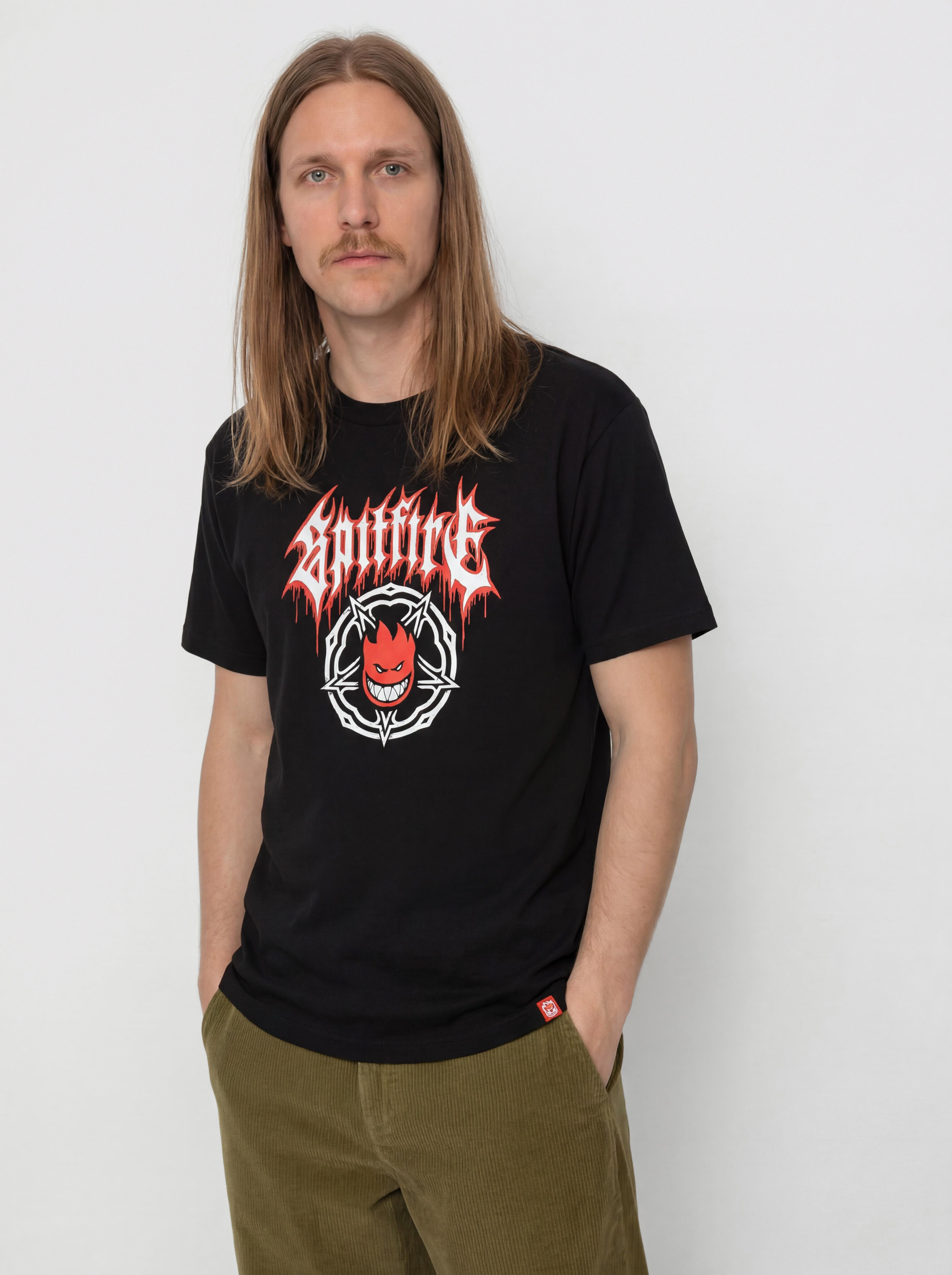 Тениска Spitfire Pentagram Drip (black w/red & white print)